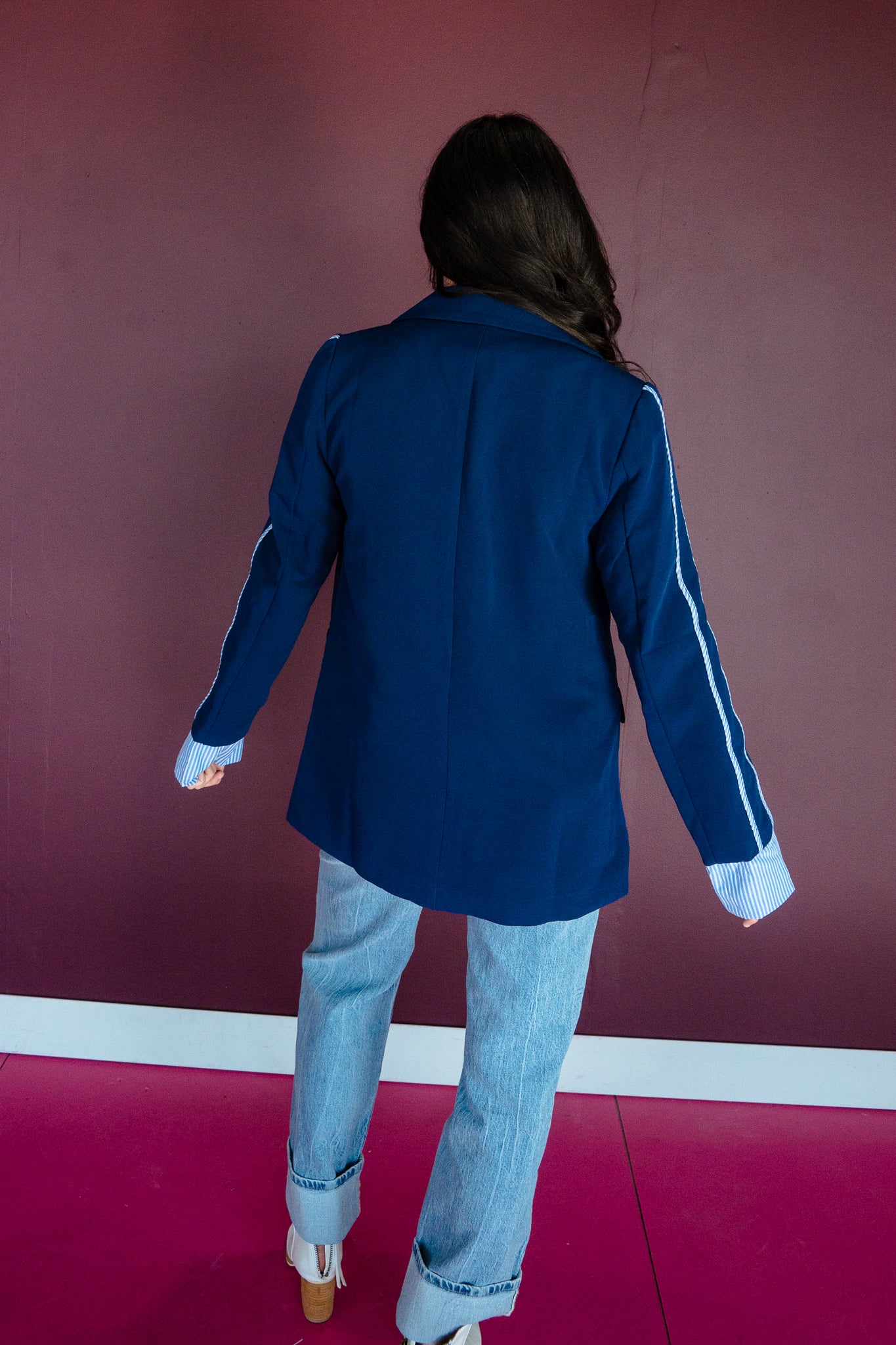 Ellie Blazer Jacket - Navy