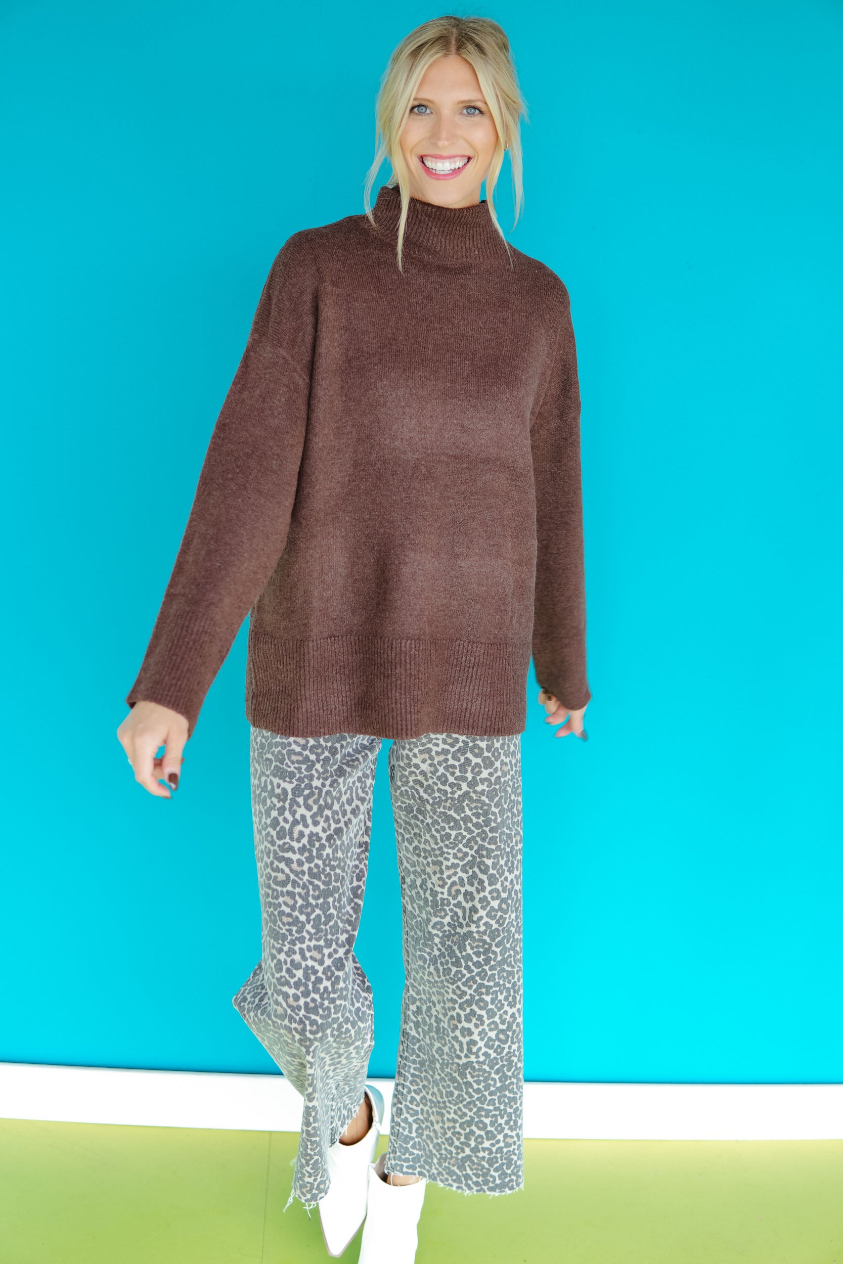 Wanda Turtleneck Sweater - Dark Brown
