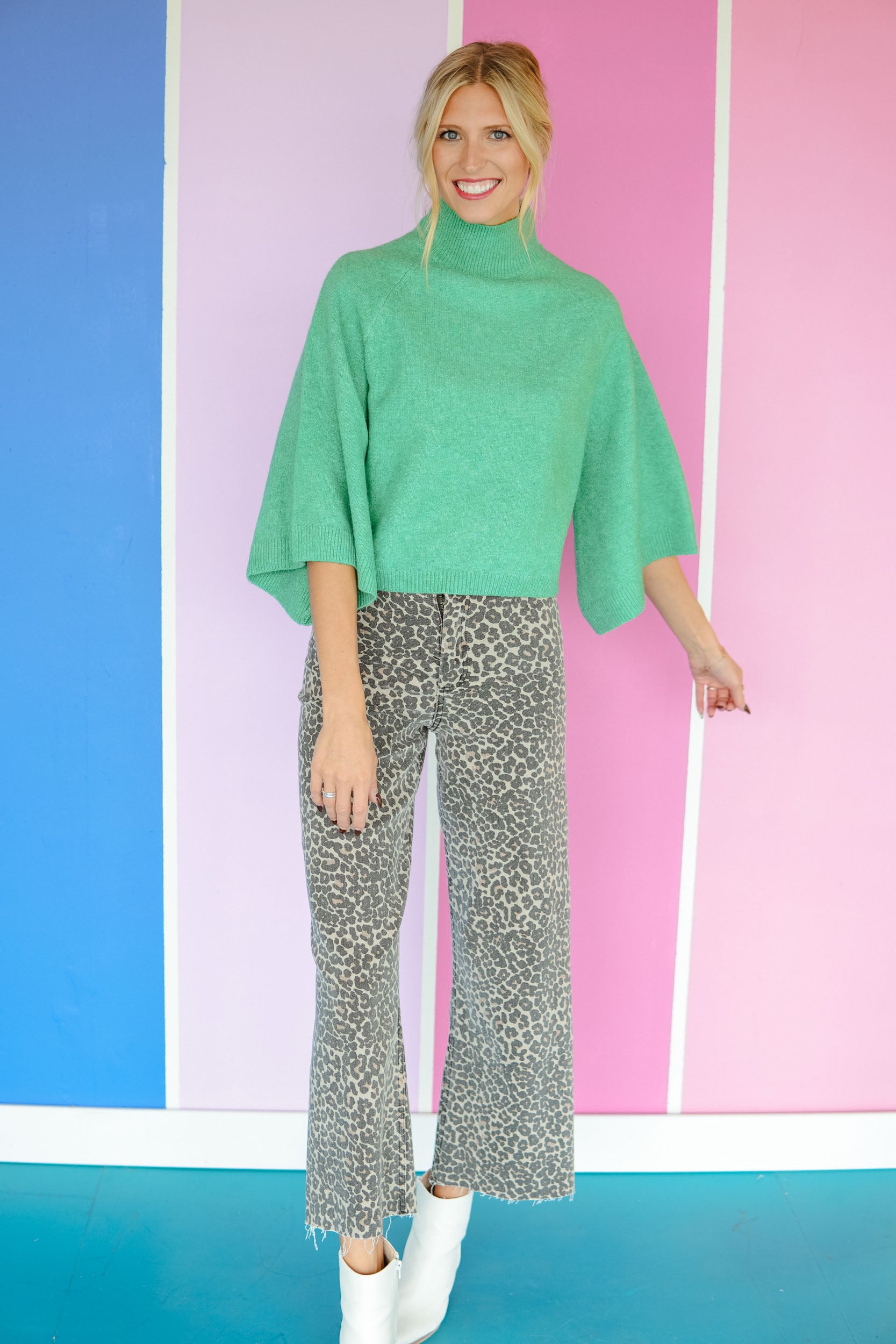 Veta Turtleneck Sweater - Warm Green