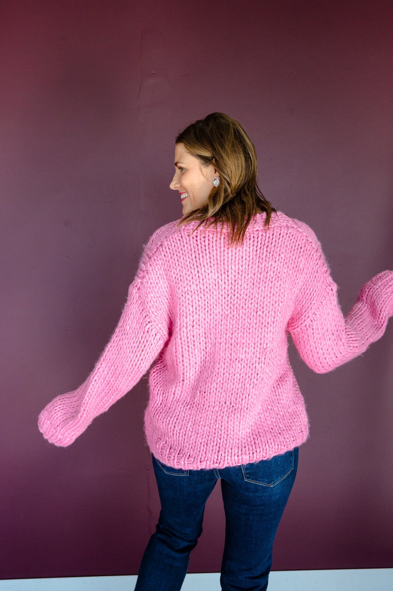 Corbin Chunky Knit Sweater - Summer Pink