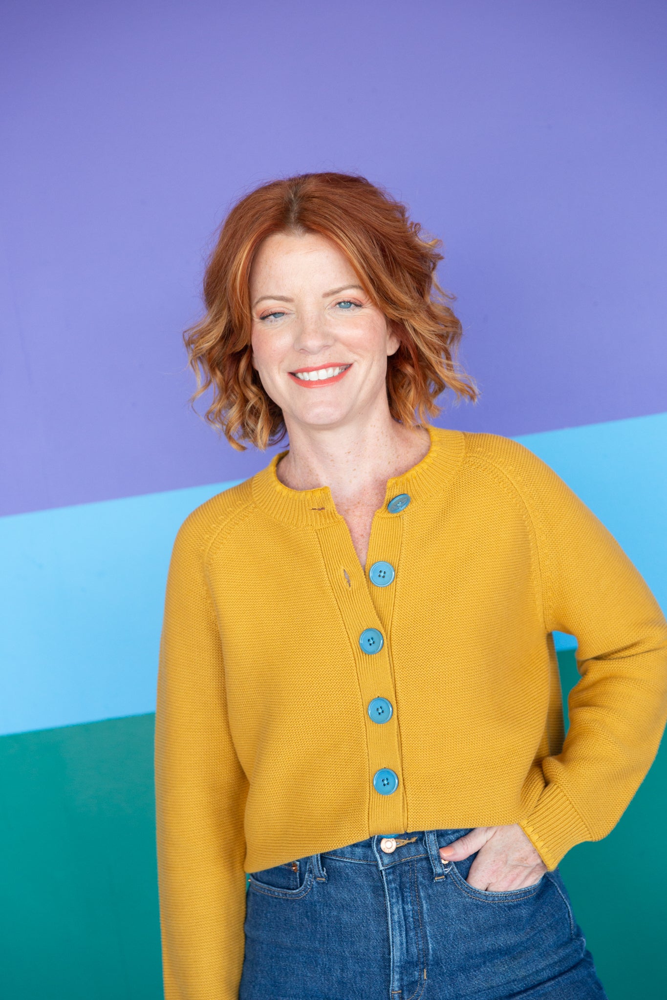 [Ellevate Basics] Joan Button Front Cardigan