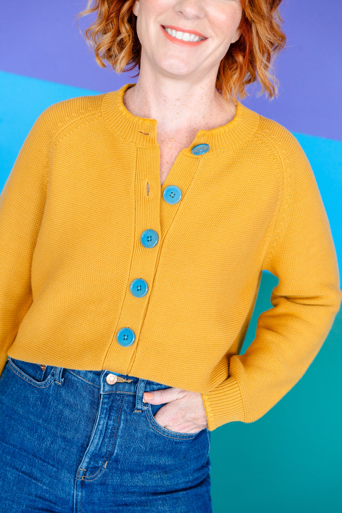 [Ellevate Basics] Joan Button Front Cardigan