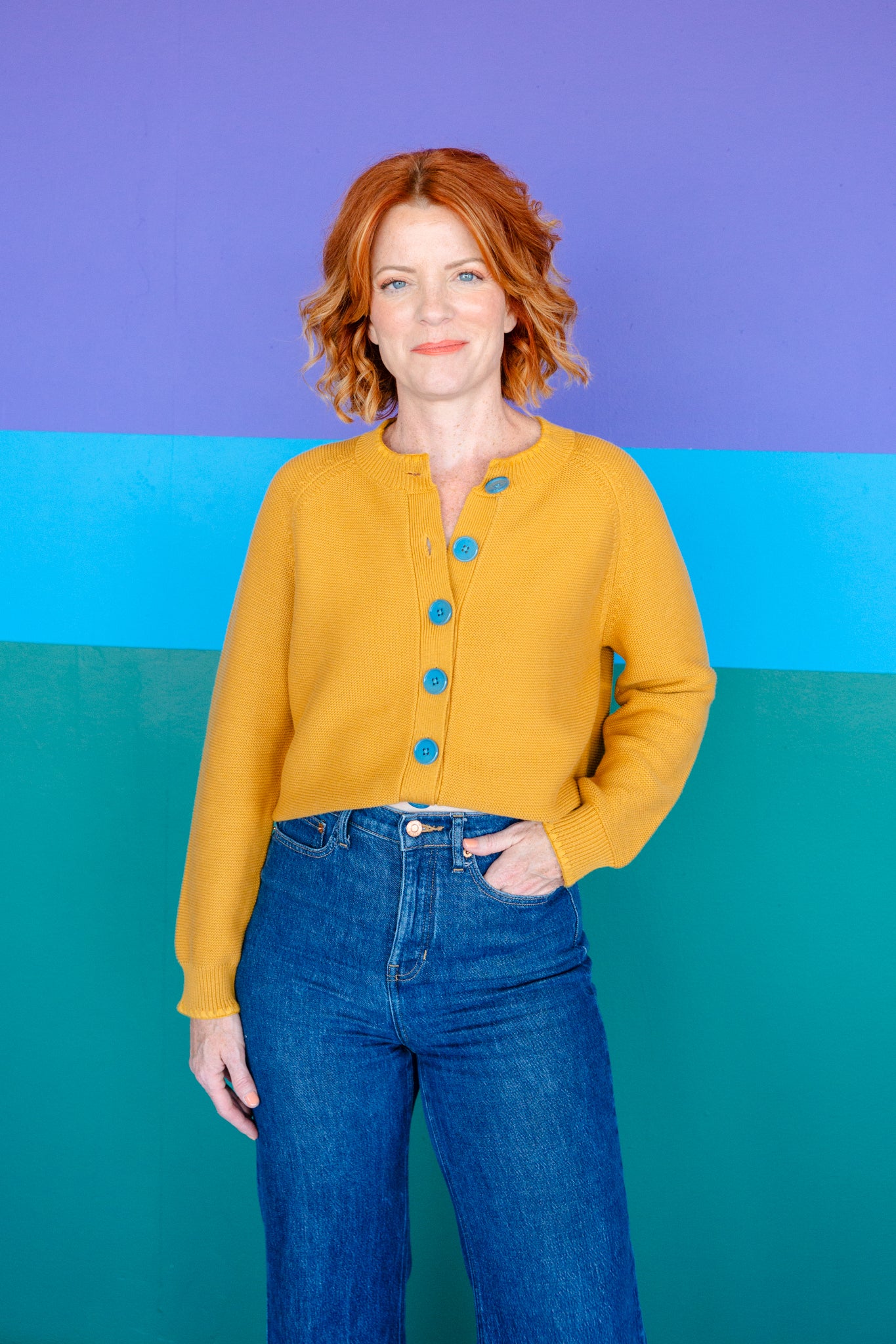 [Ellevate Basics] Joan Button Front Cardigan