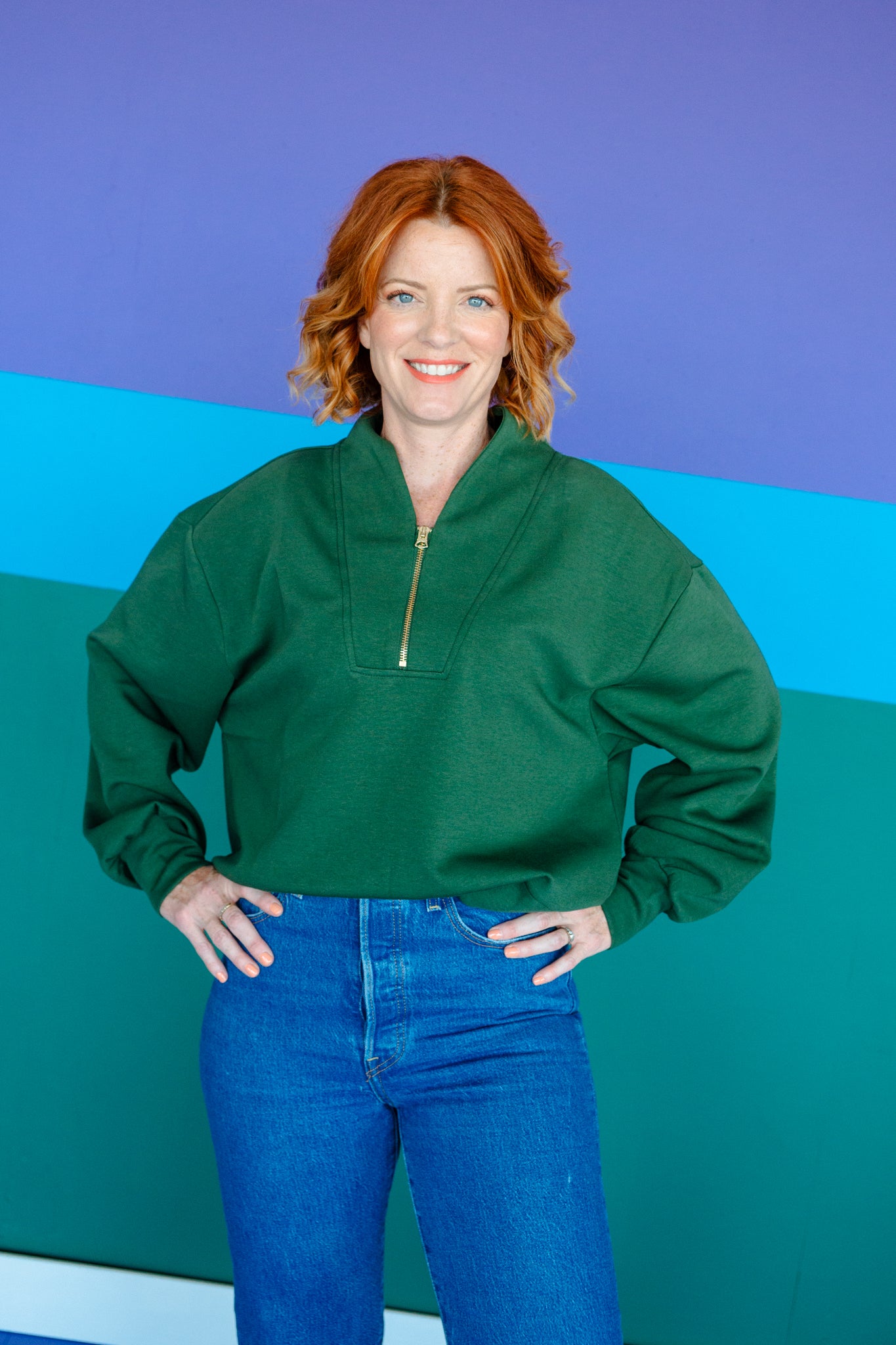 Allison Half Zip Scuba Pullover