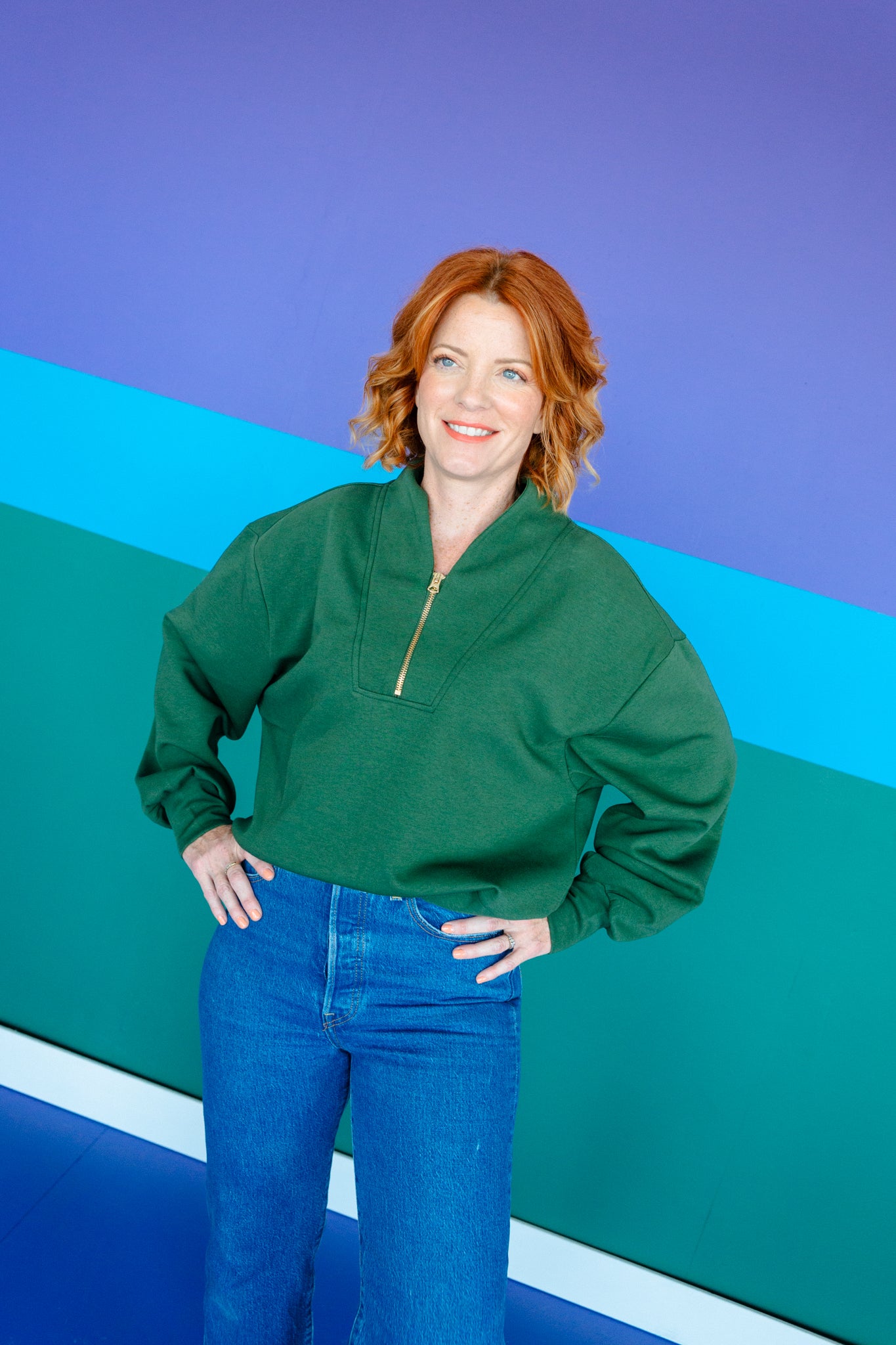 Allison Half Zip Scuba Pullover