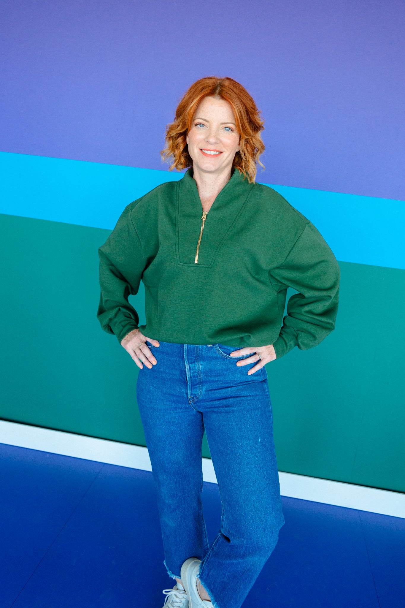 Allison Half Zip Scuba Pullover