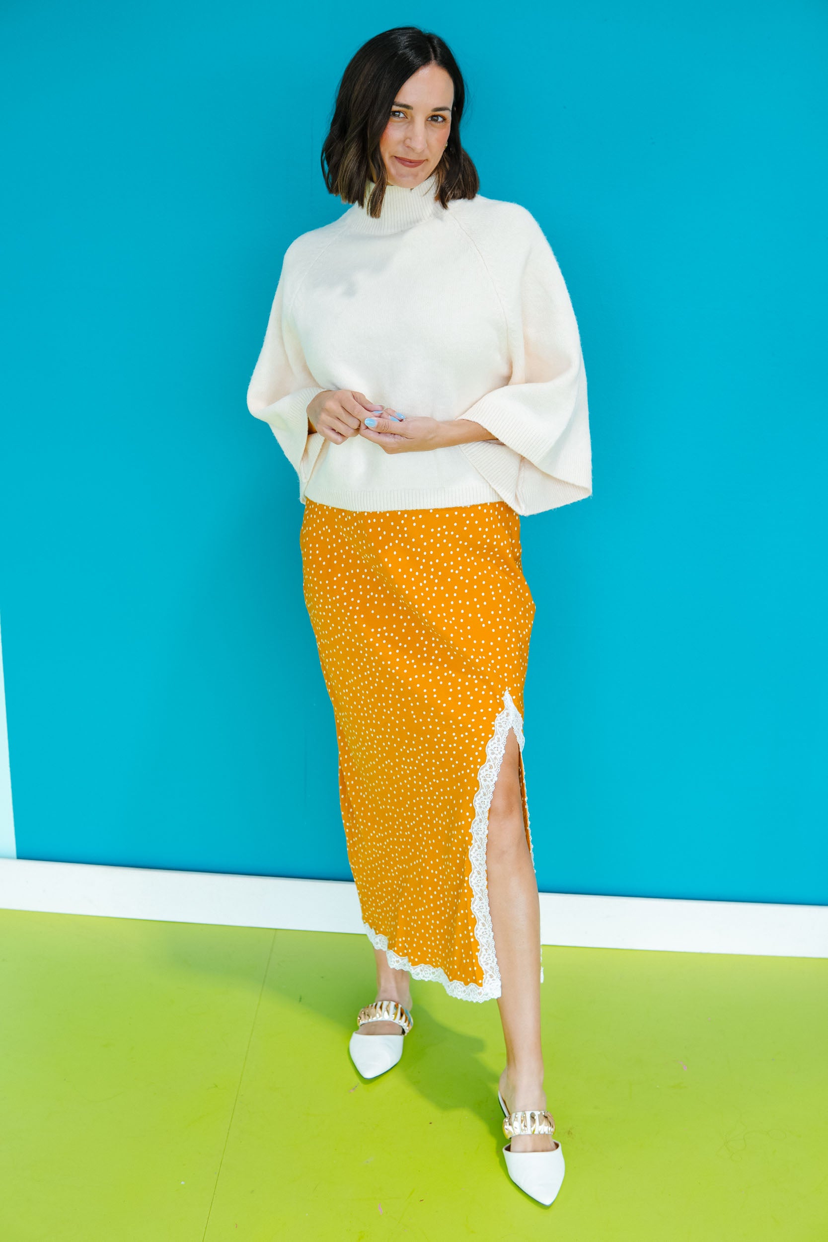 Golden Hour Lace Trim Skirt