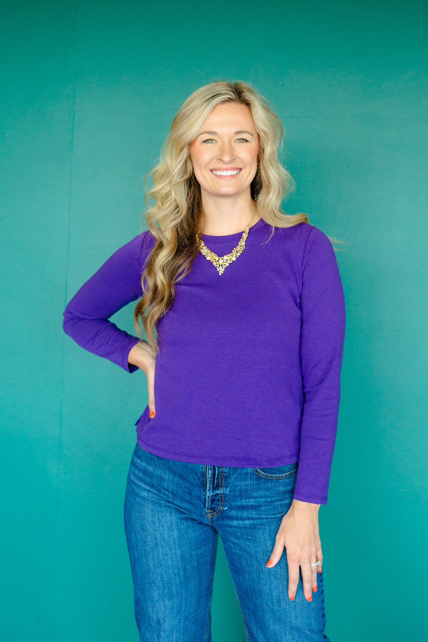 [Ellevate Basics] Jane Cotton Long Sleeve Tee