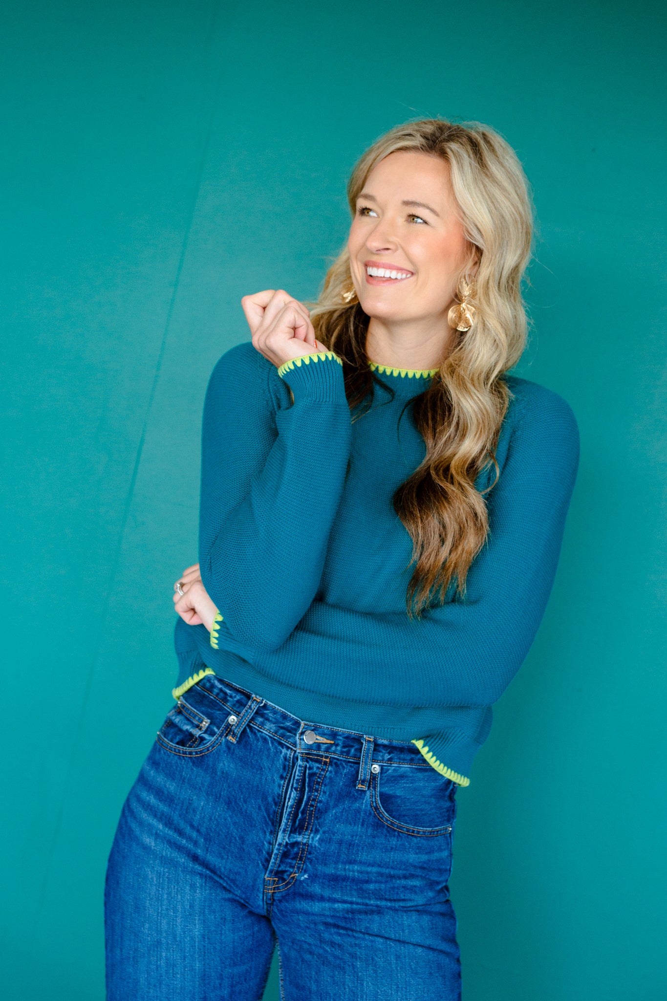 [Ellevate Basics] Daphne Decorative Stitch Sweater