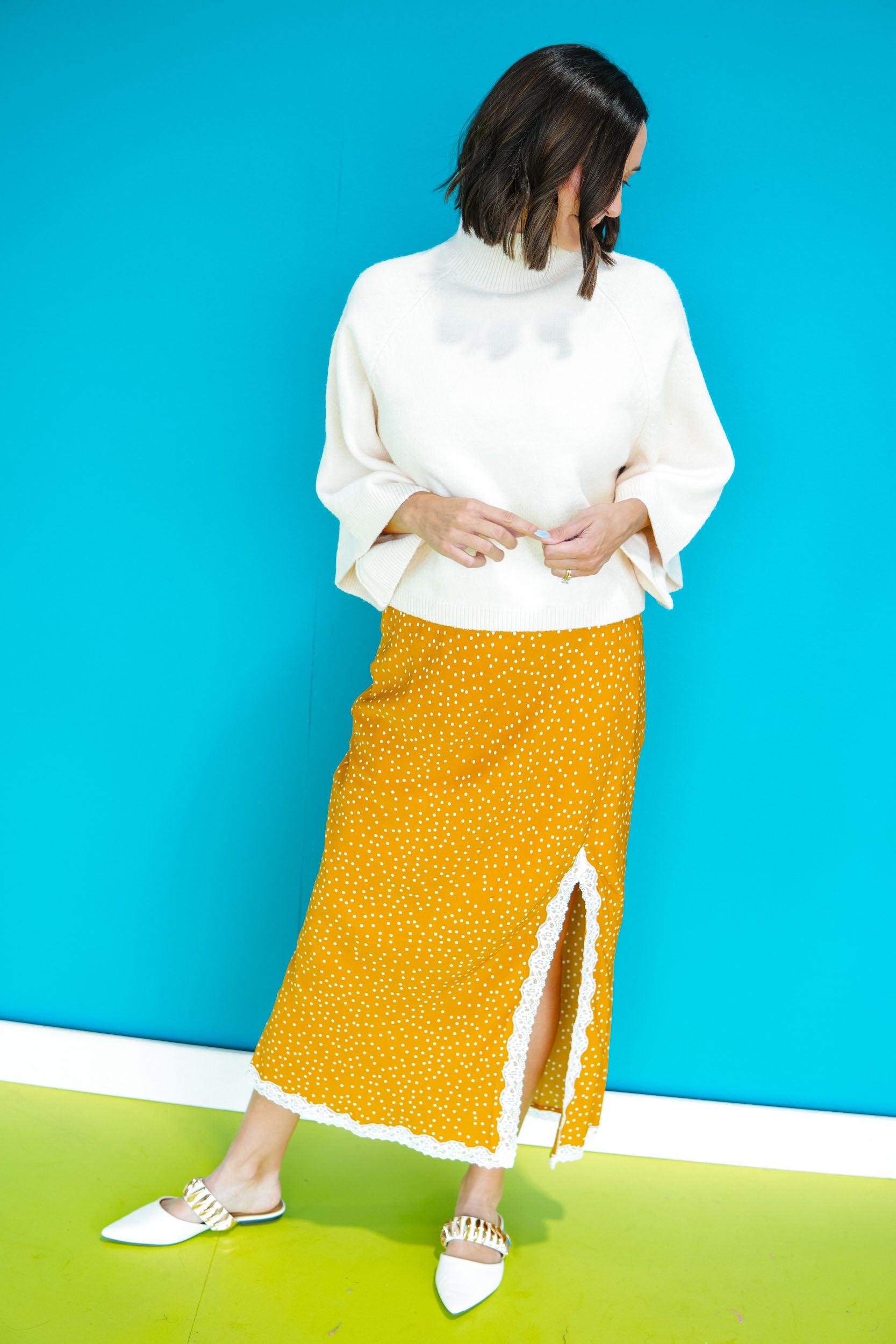 Golden Hour Lace Trim Skirt