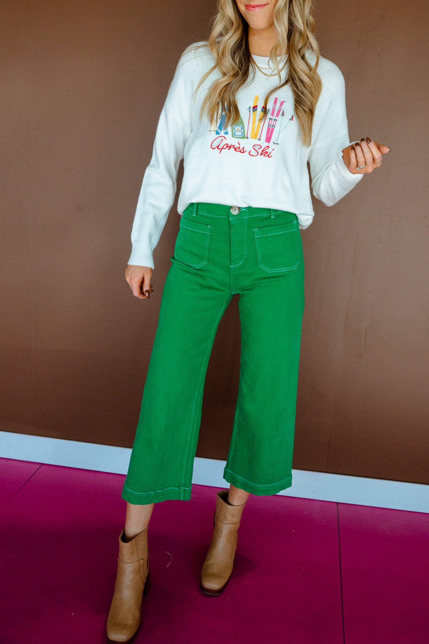 Juniper Wide Leg Pants - Spring Green