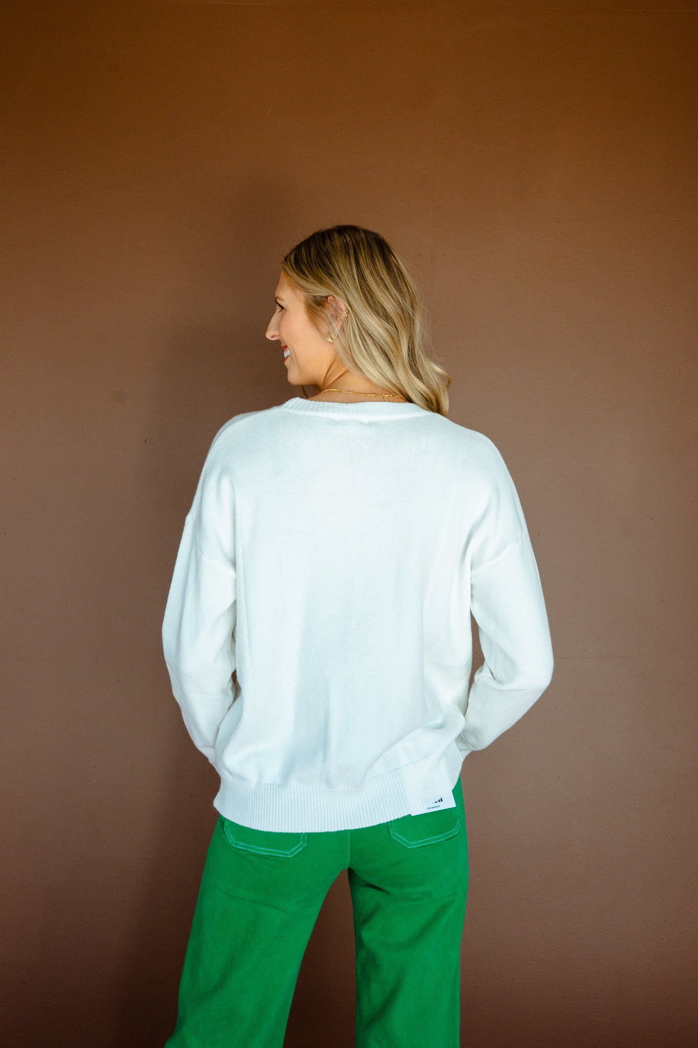 Fresh Powder Embroidered Ski Sweater - Off White