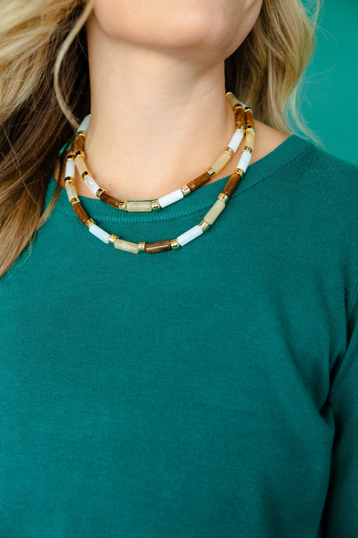 [Treasure Jewels] Candy Bar Double Necklace