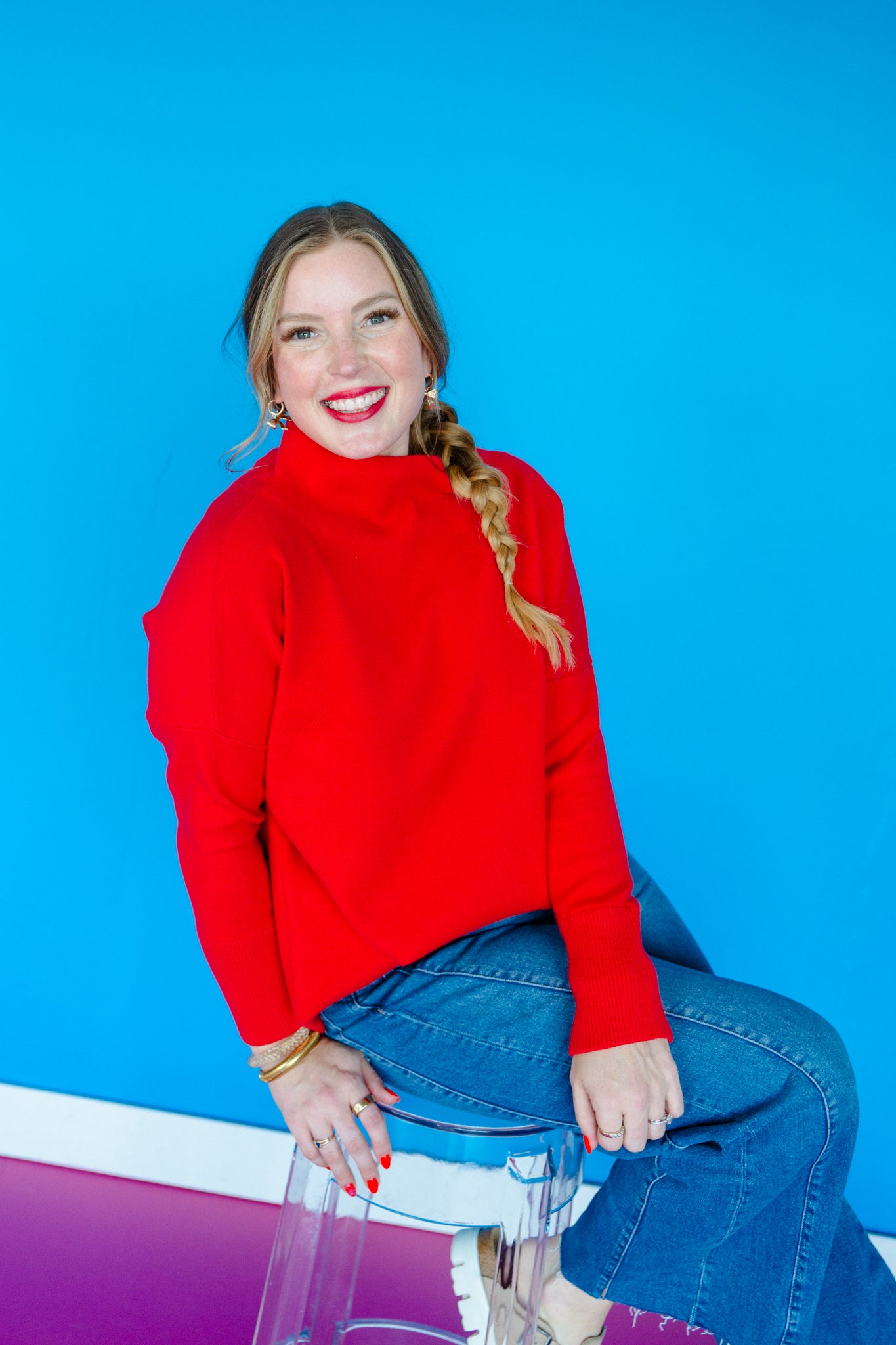 [Ellevate Basics] Serena Luxe Loft Neck Sweater