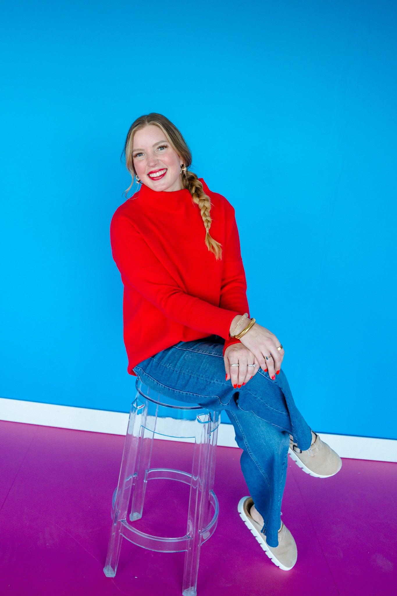 [Ellevate Basics] Serena Luxe Loft Neck Sweater