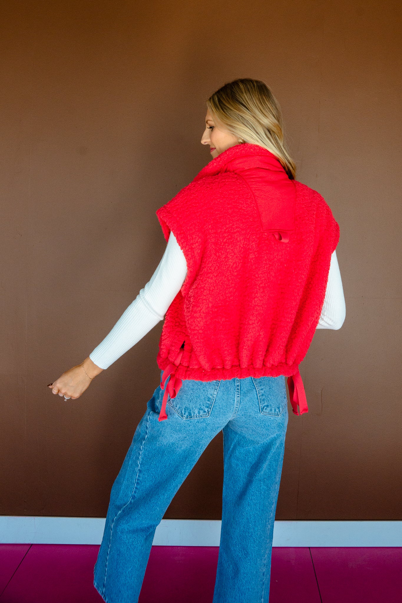 Bristol Fleece Vest - True Red