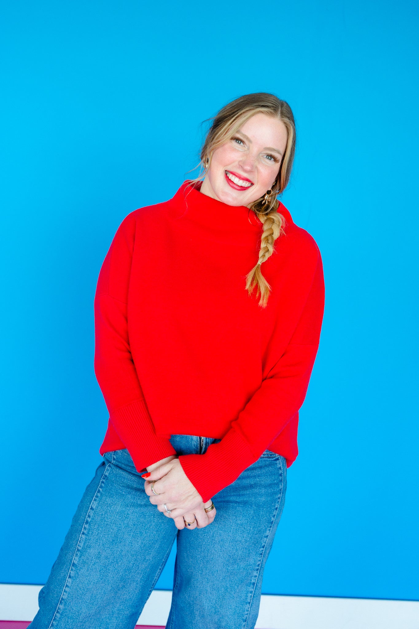 [Ellevate Basics] Serena Luxe Loft Neck Sweater