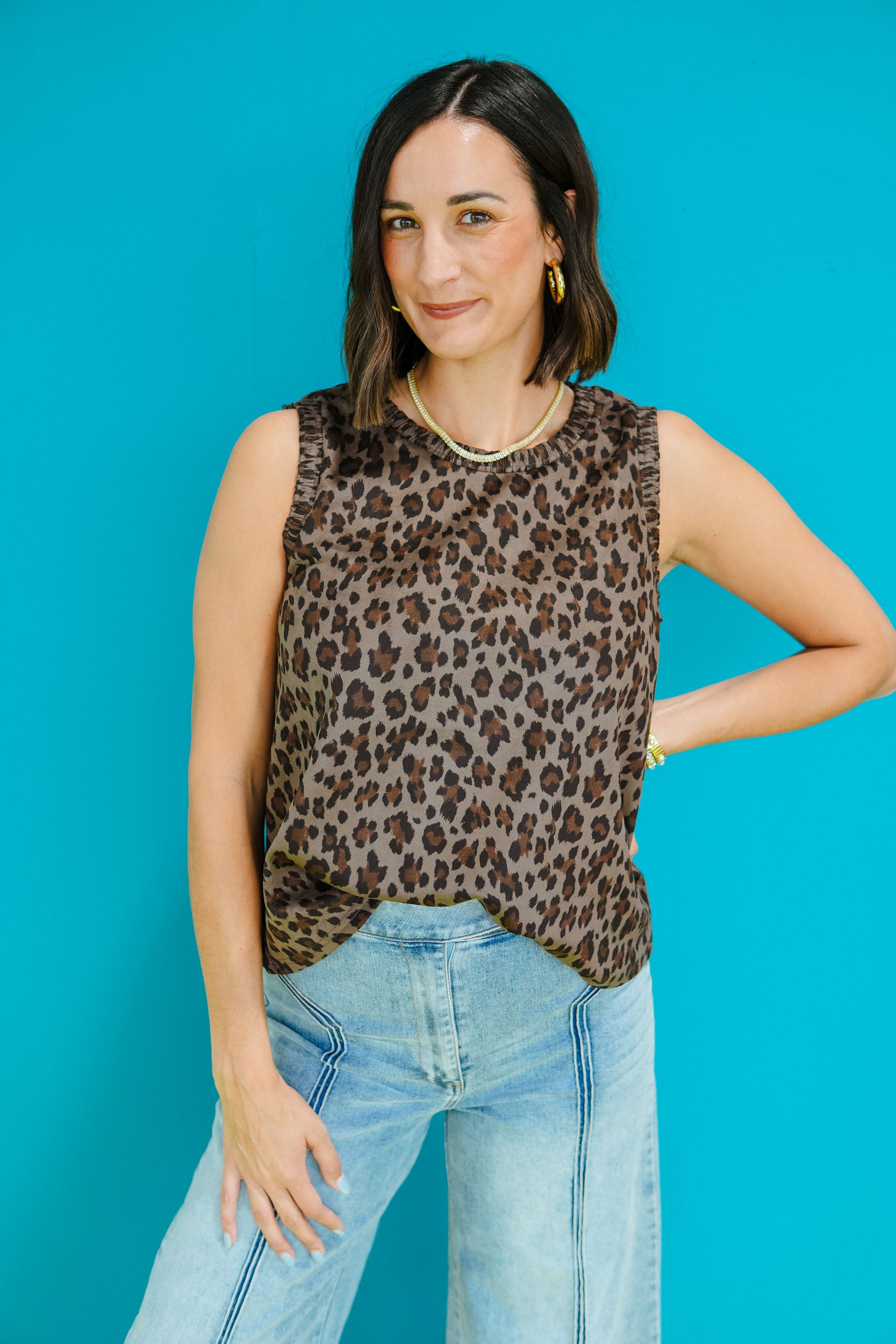 Wild Card Ruffle Tank