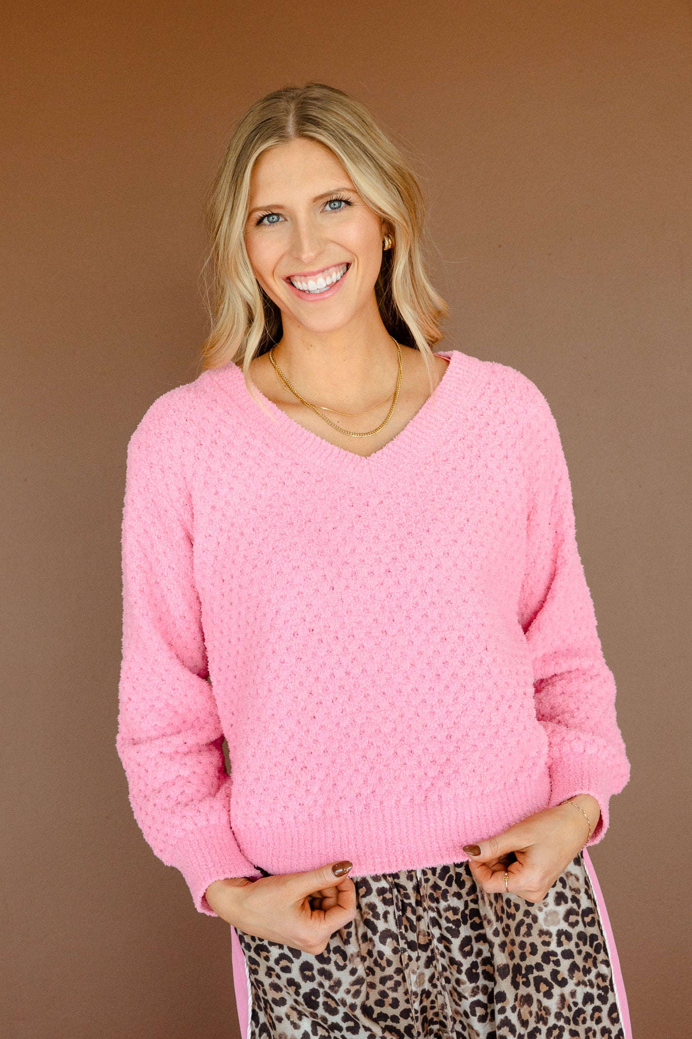 Kay Plush V-Neck Sweater