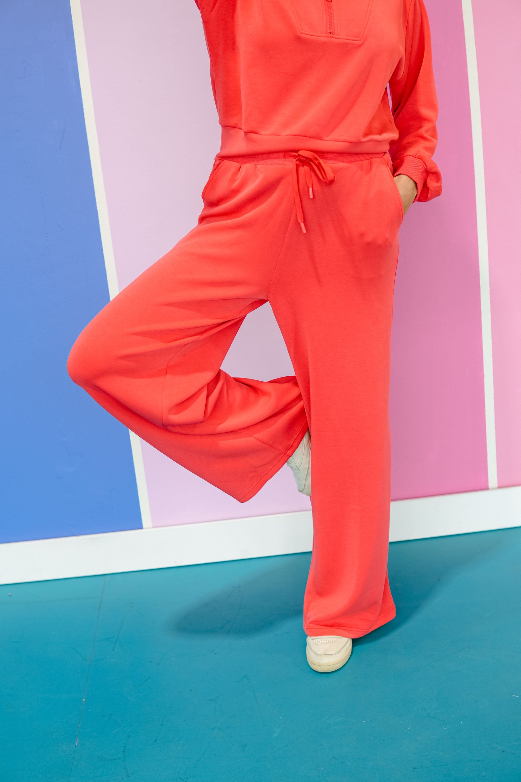 Toni Scuba Pants - Soft Coral Red