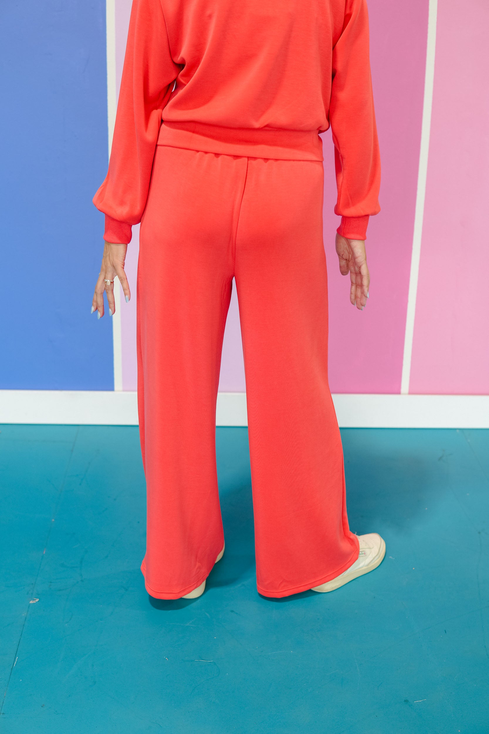 Toni Scuba Pants - Soft Coral Red
