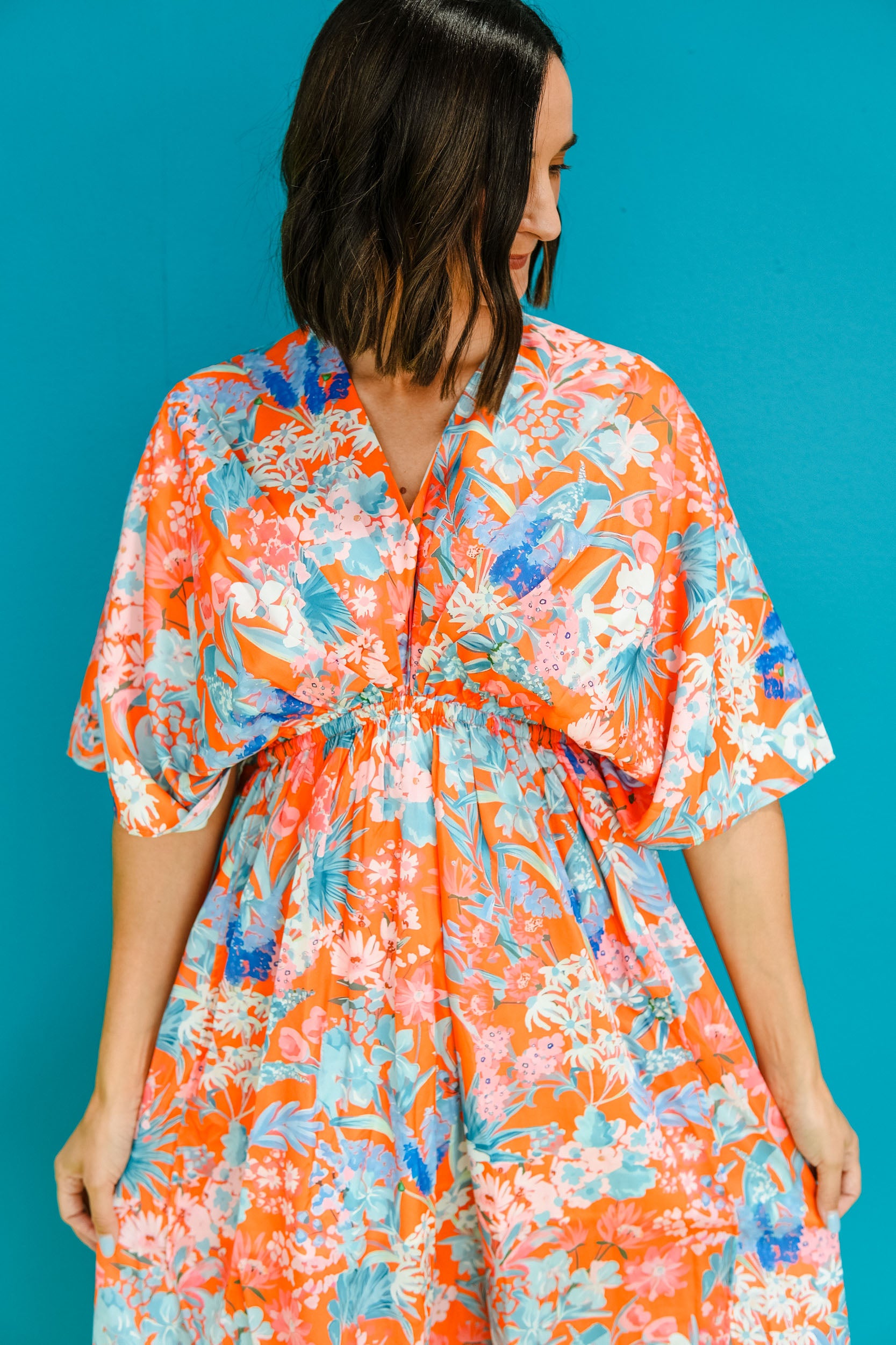 Time of Your Life Maxi Dress - Orange Combo