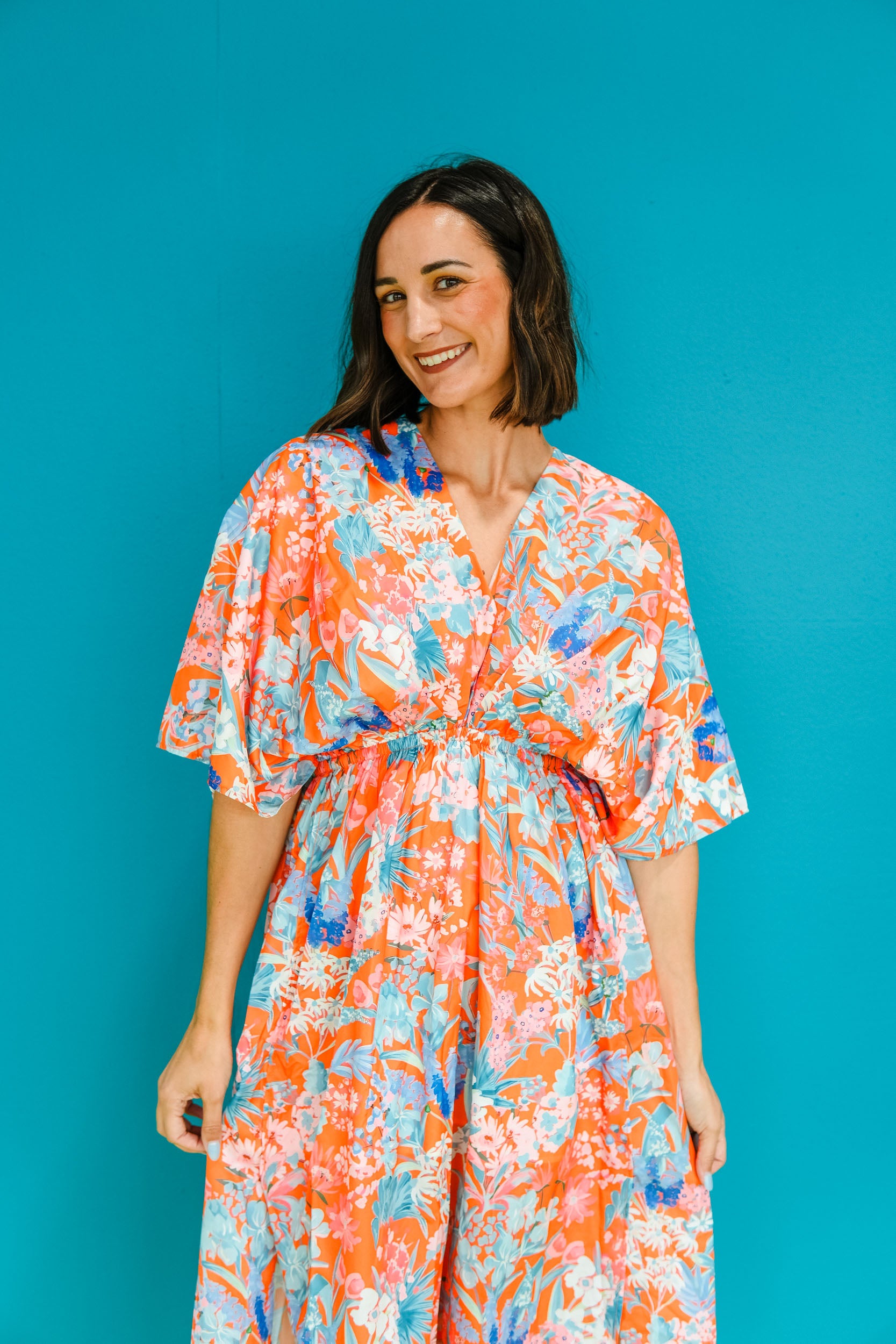Time of Your Life Maxi Dress - Orange Combo