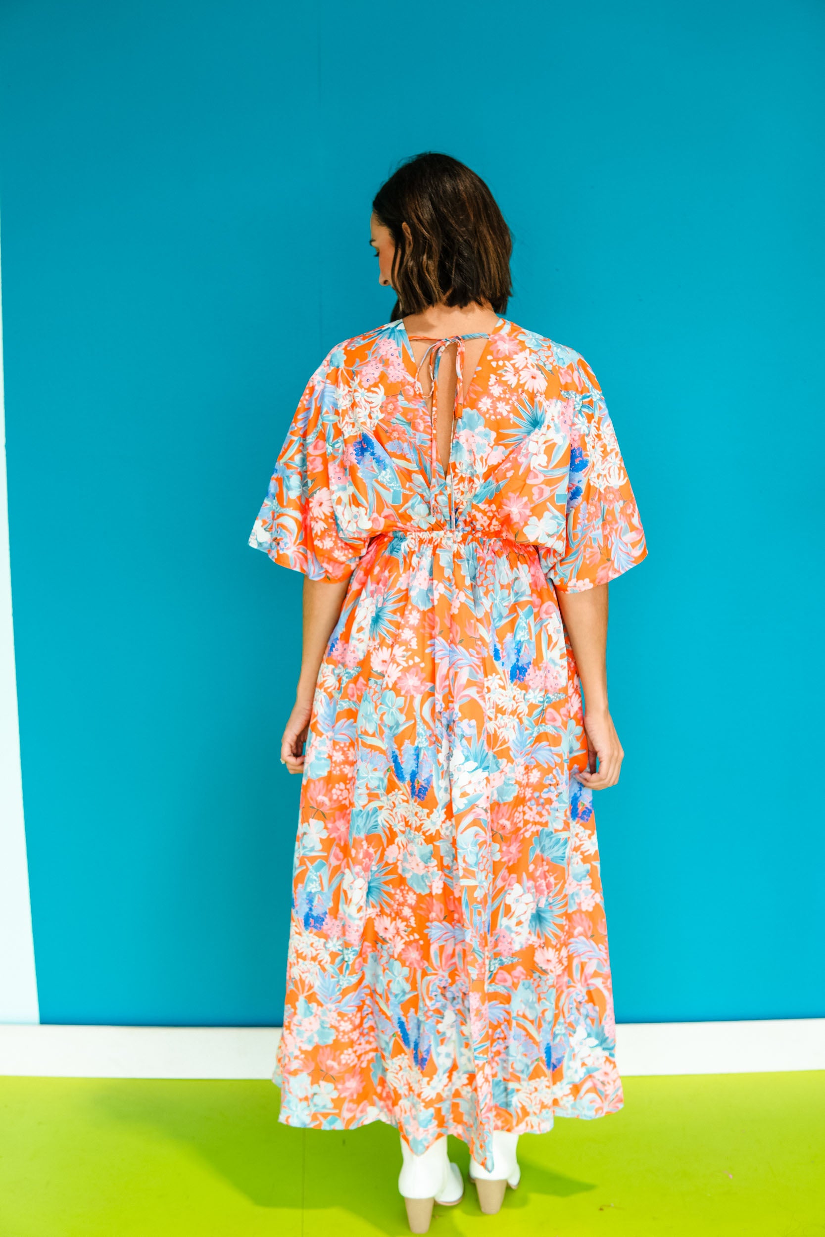 Time of Your Life Maxi Dress - Orange Combo