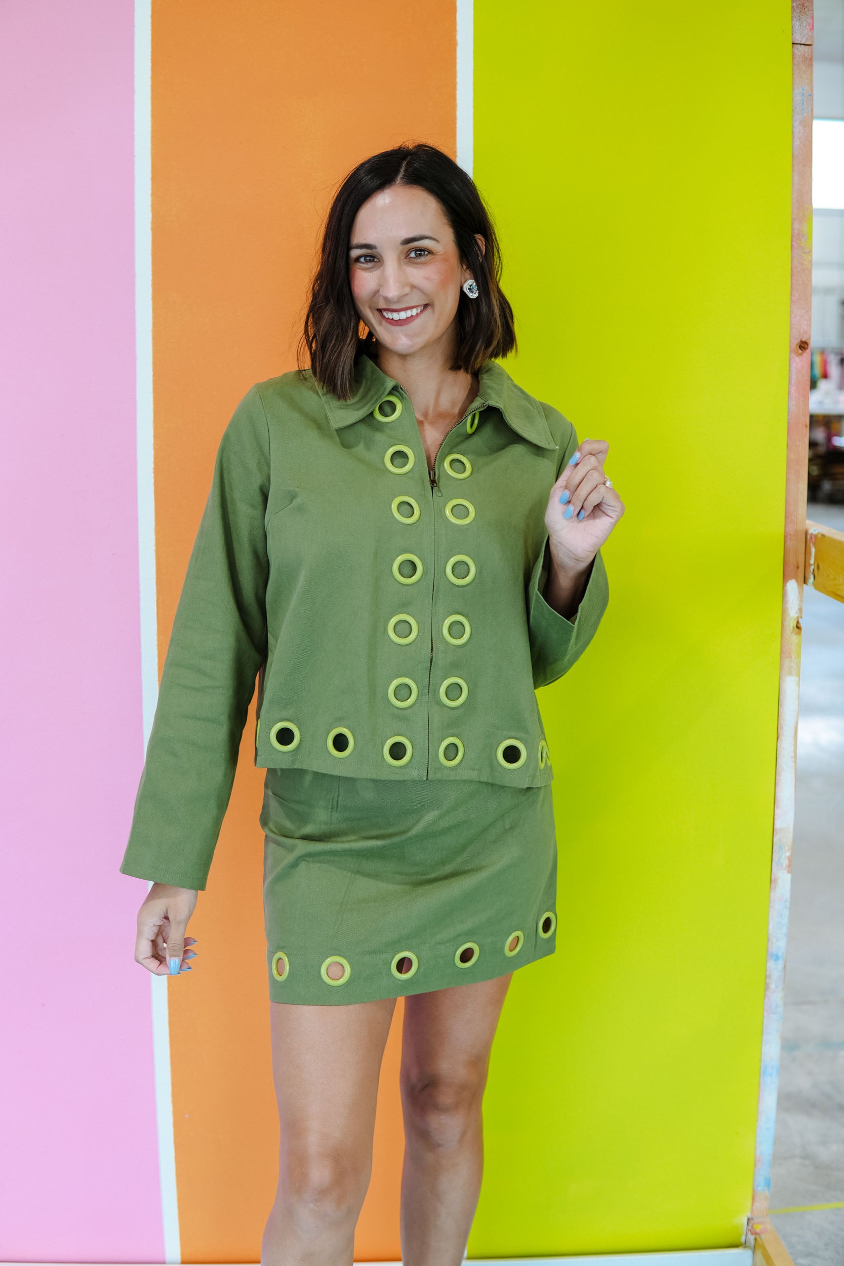 Pretty Little Plans Mini Skirt - Moss