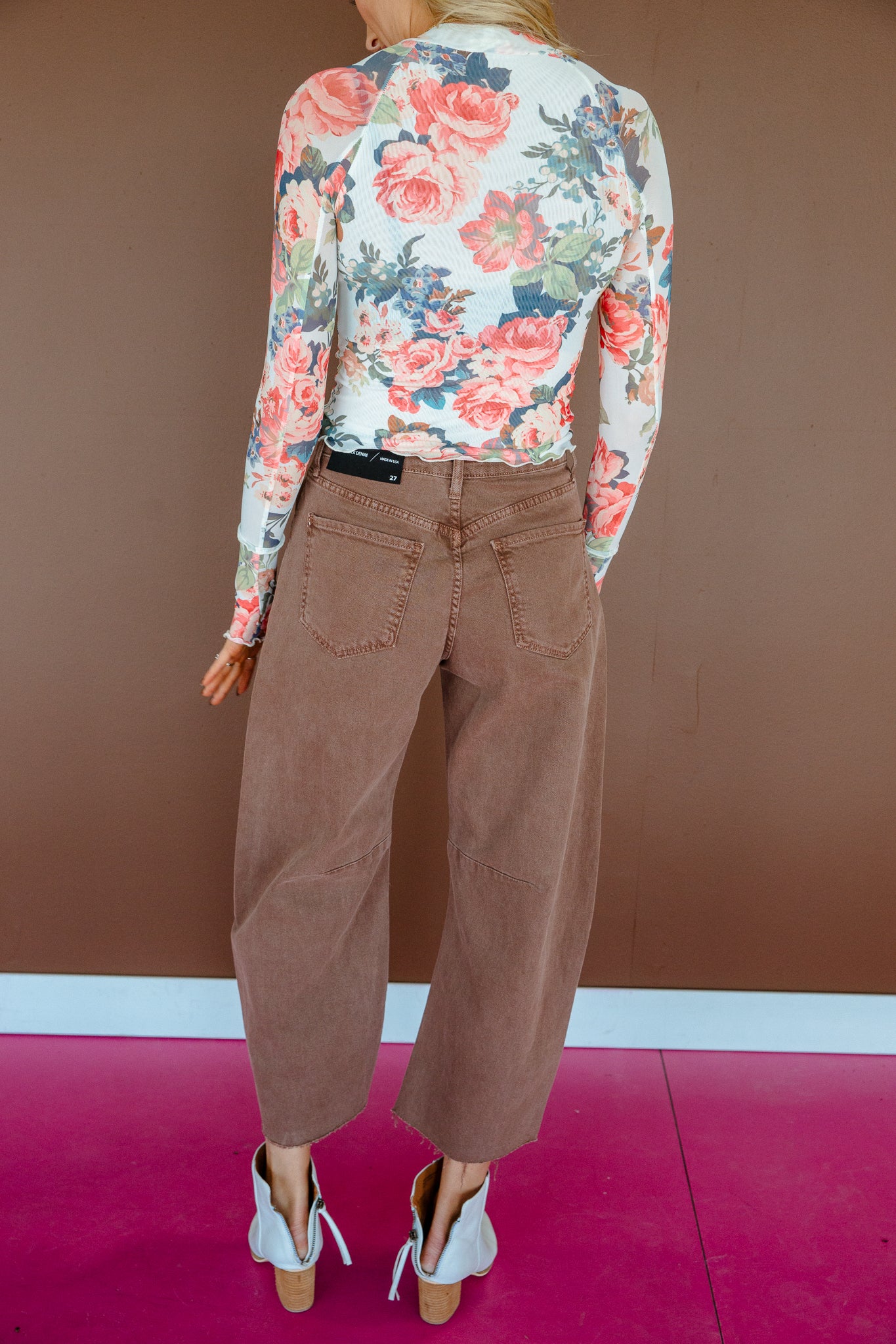 Britain Barrel Jeans - Warm Brown