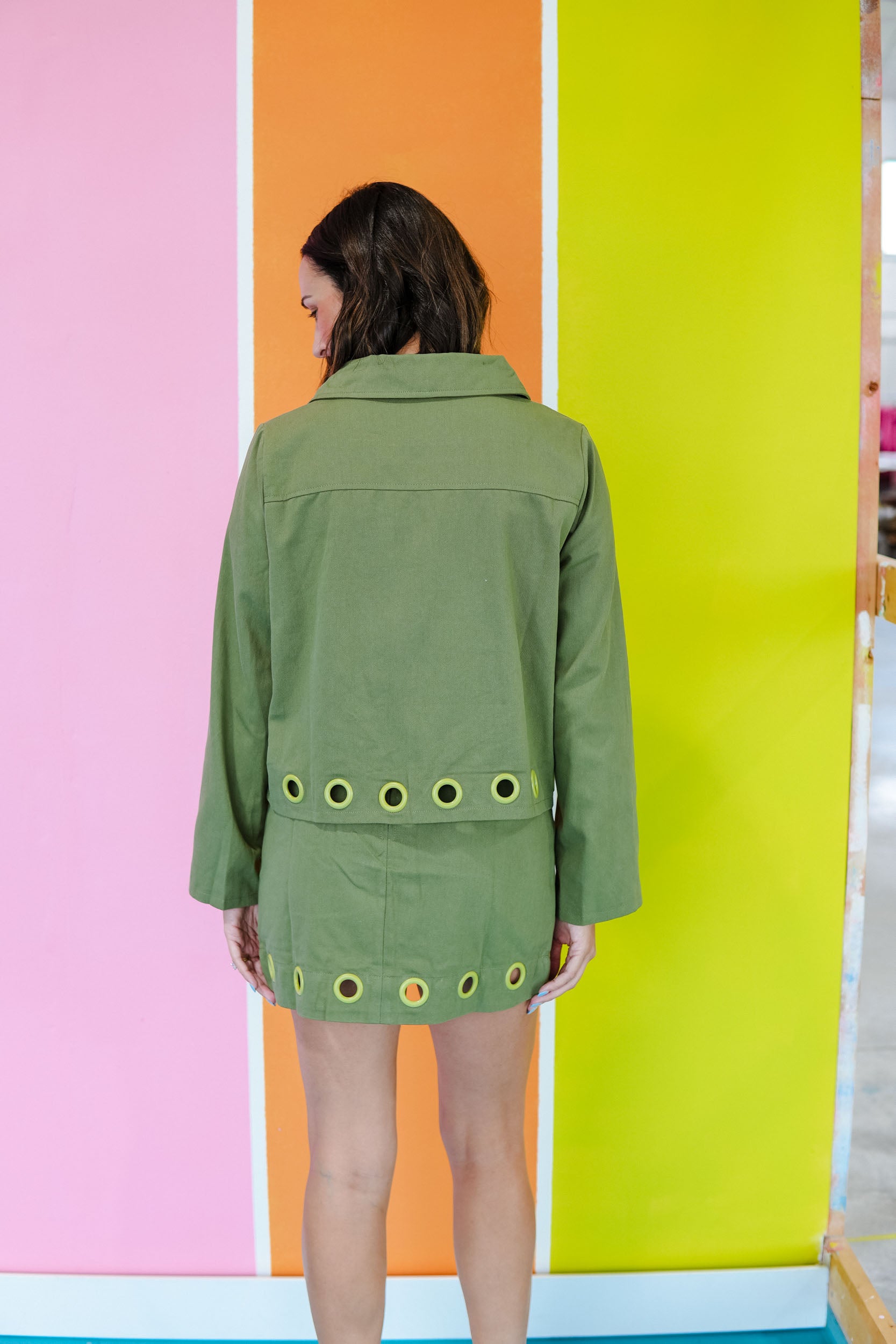 Pretty Little Plans Mini Skirt - Moss
