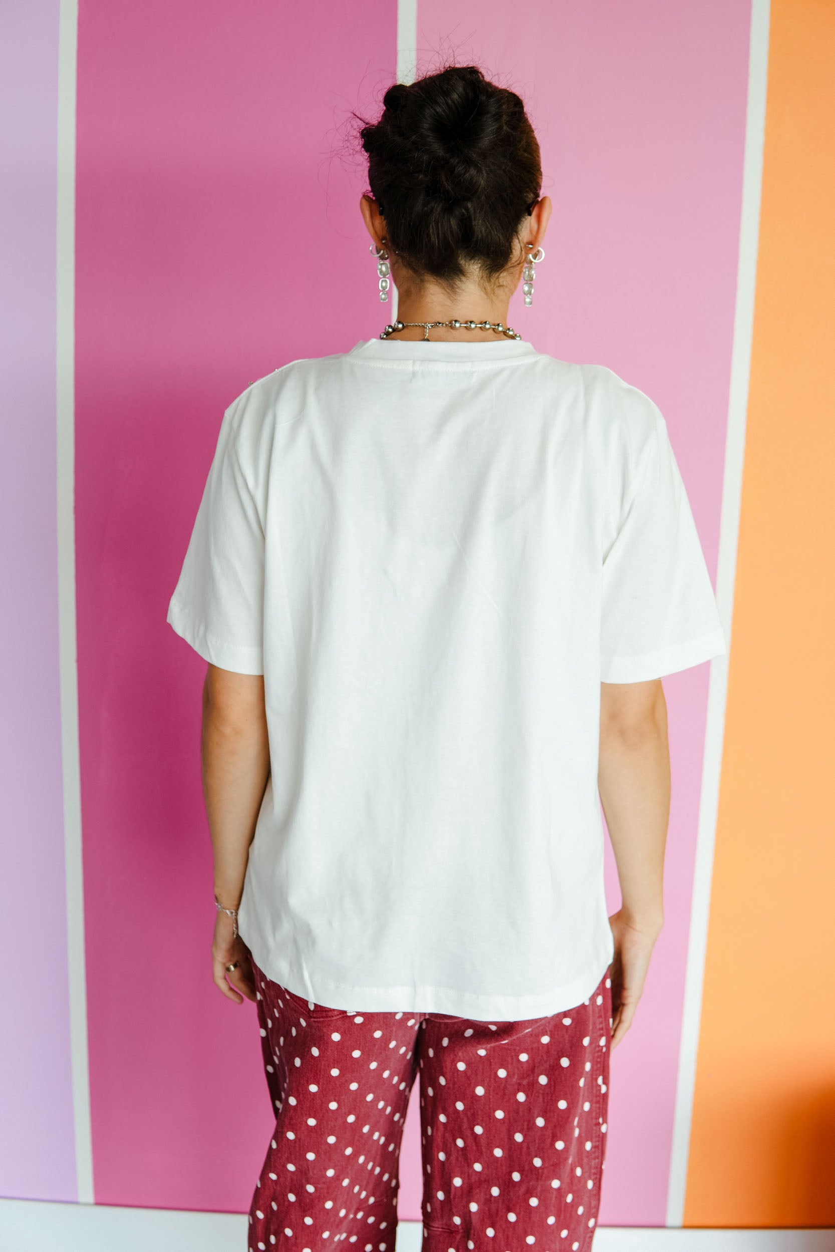 All that Glitters Embellished Tee - Cool White