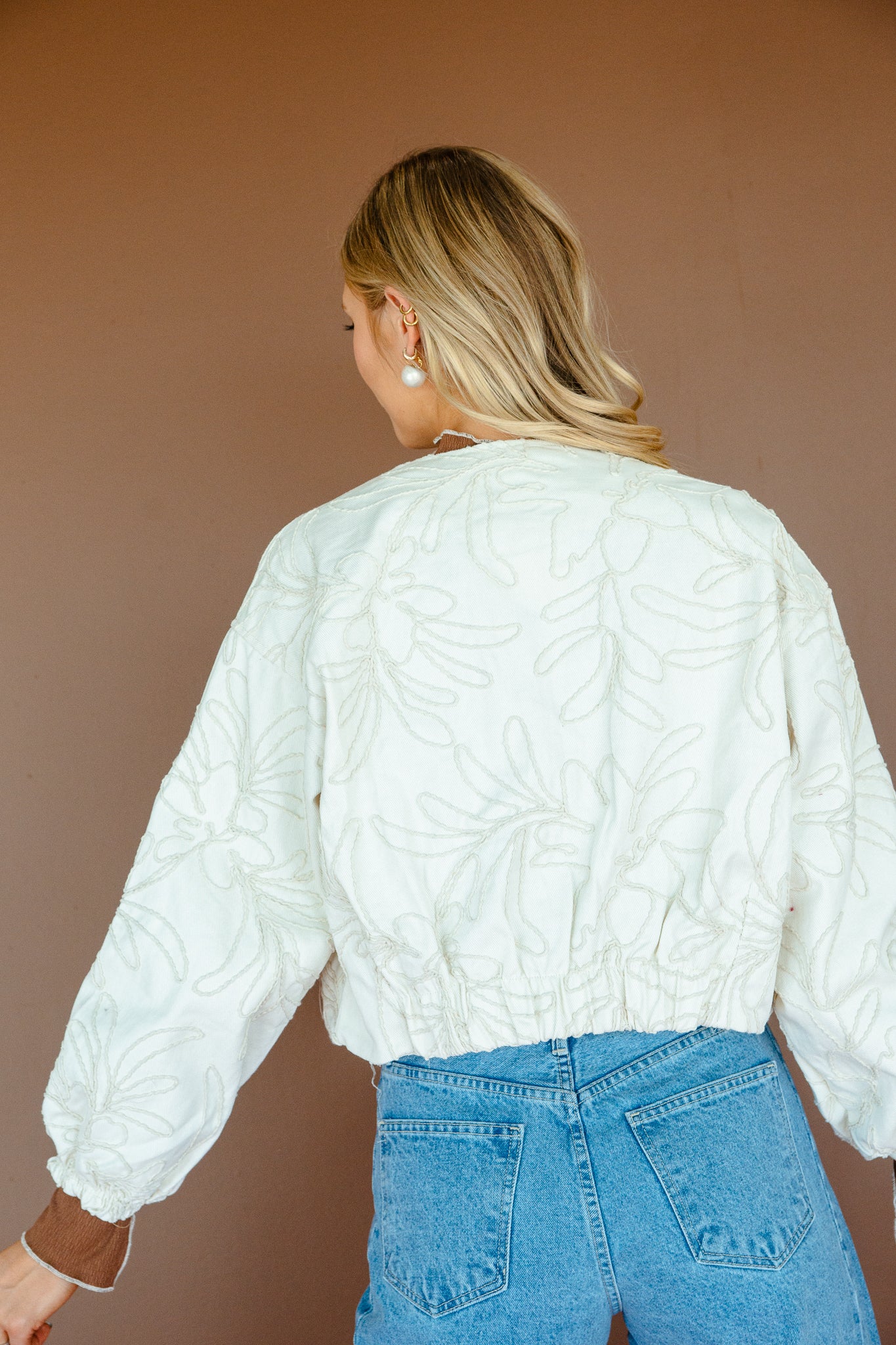 Alexandra Embroidered Jacket - Cream