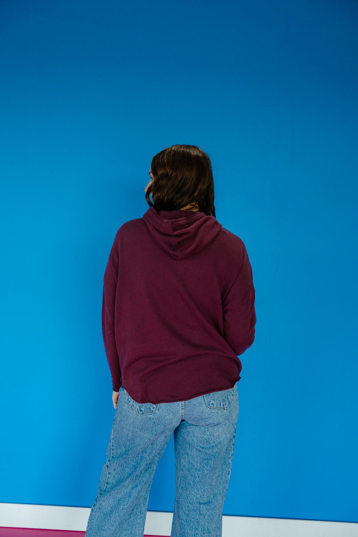 Calista Raw Hem Hoodie