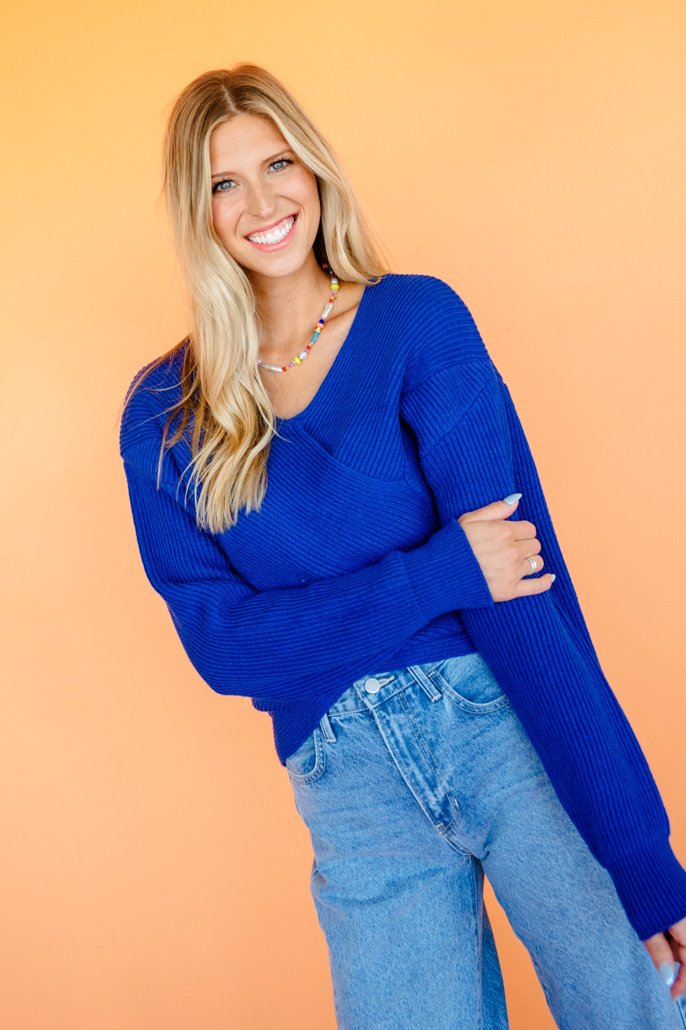 Terri Wrap Ribbed Sweater