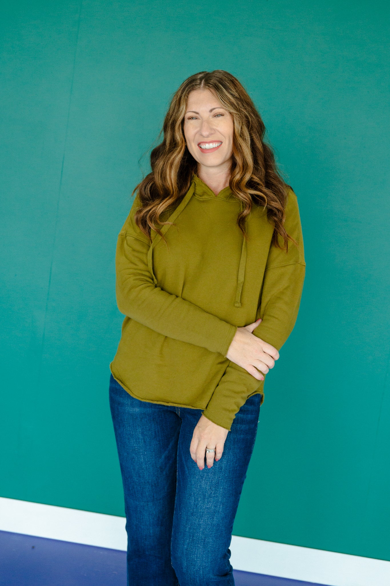 Calista Raw Hem Hoodie