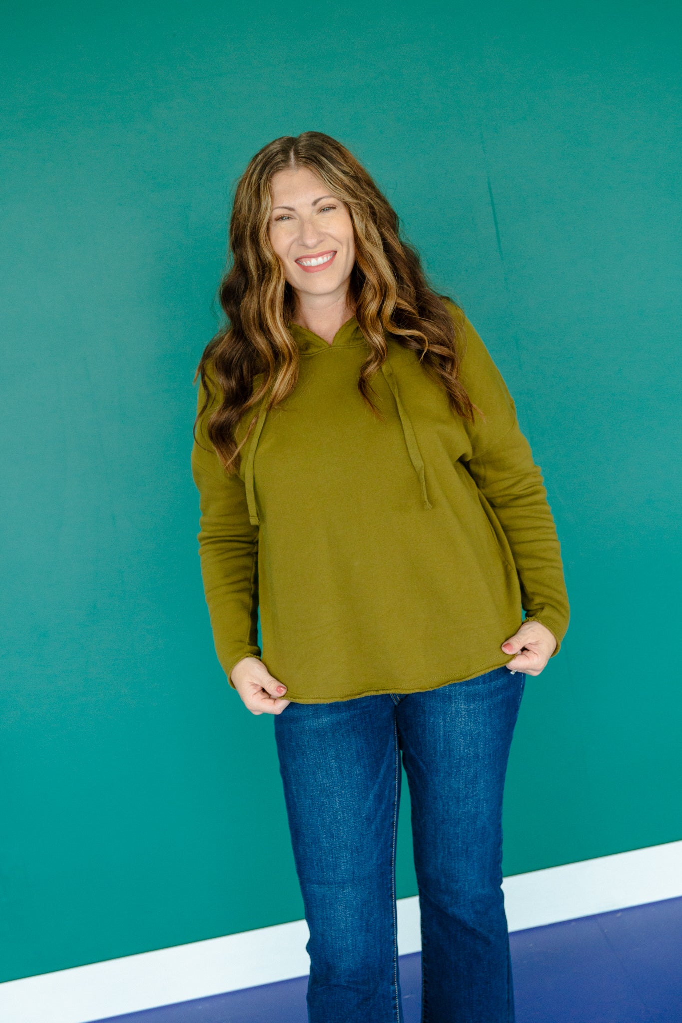 Calista Raw Hem Hoodie