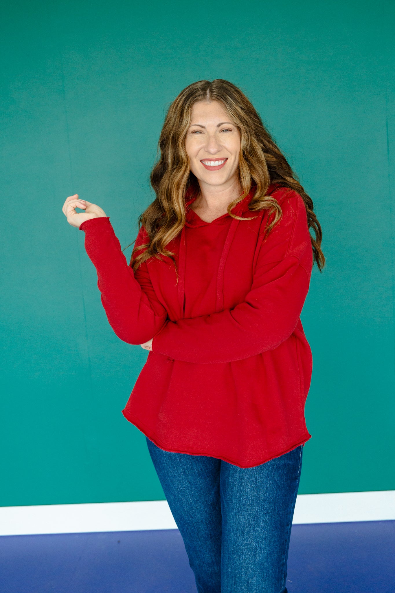 Calista Raw Hem Hoodie