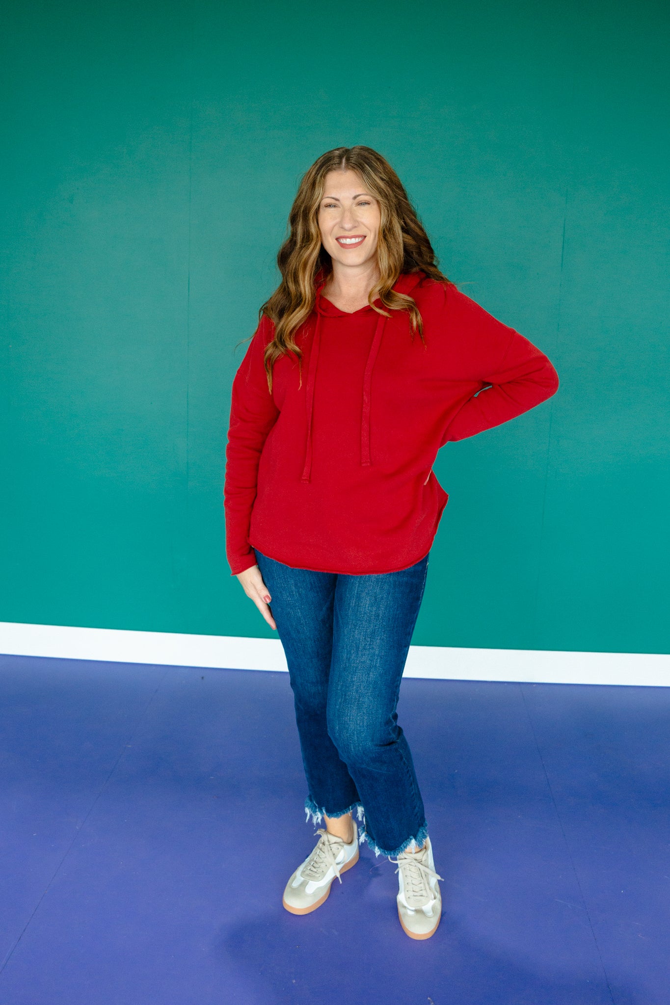 Calista Raw Hem Hoodie