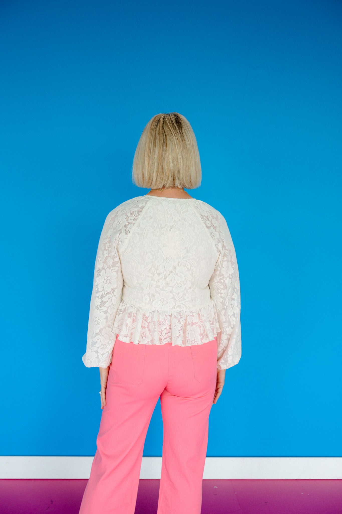 Delaney Lace Blouse - Oatmeal