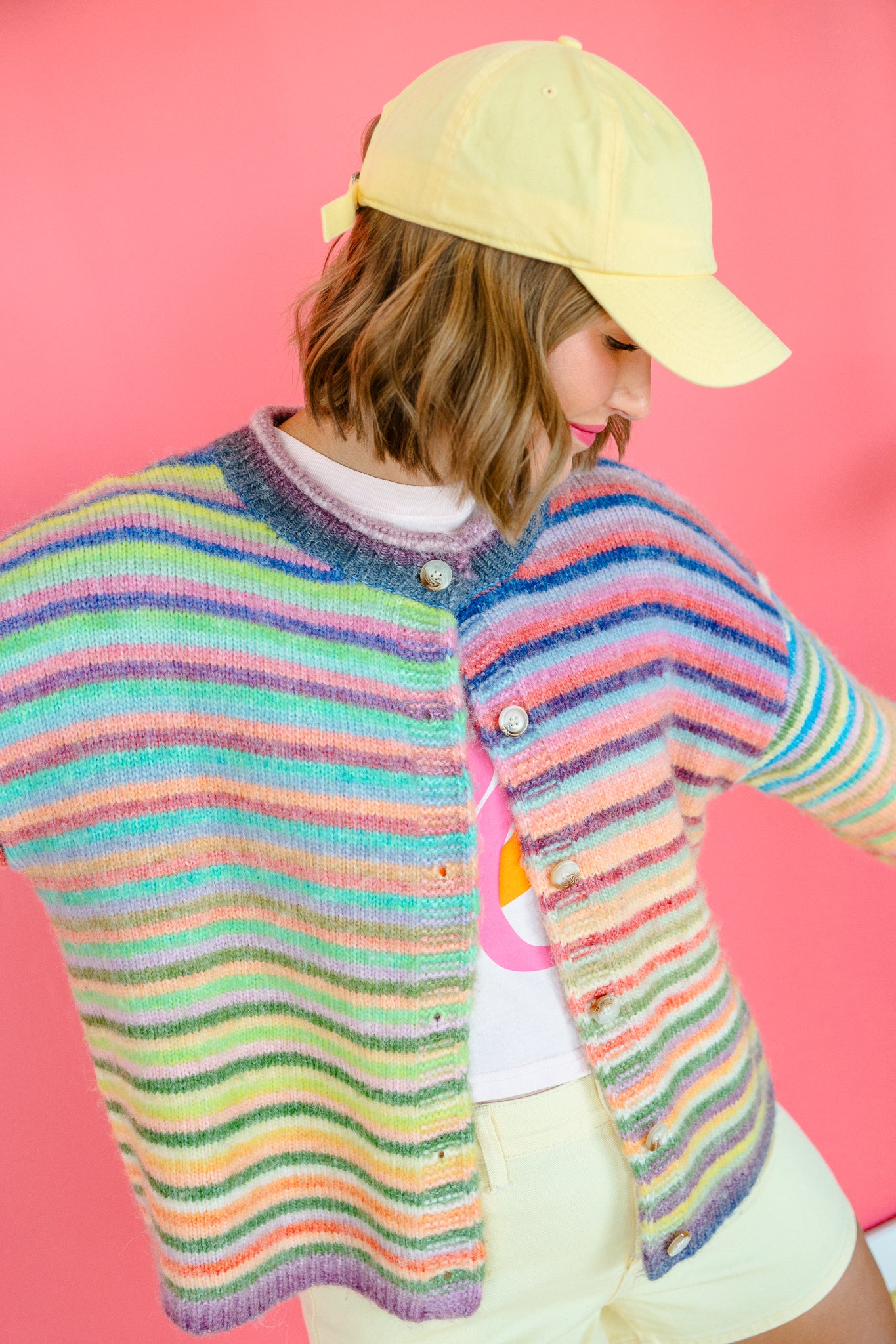 Confetti Cloud Striped Cardigan