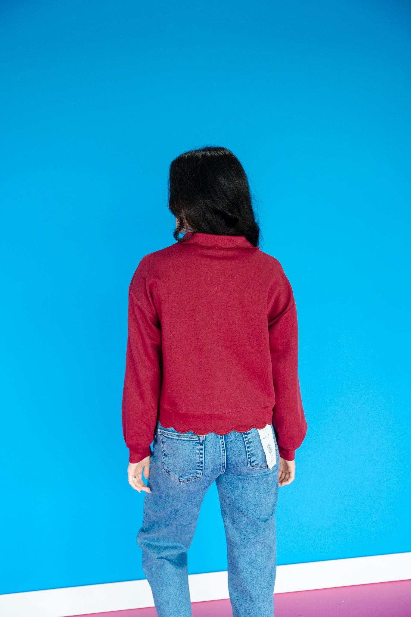 Candie Scalloped Edge Pullover