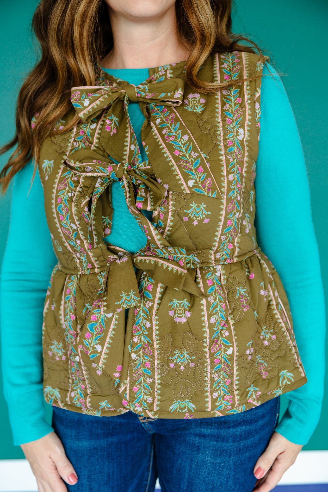 Iris Quilted Vest - Bronze