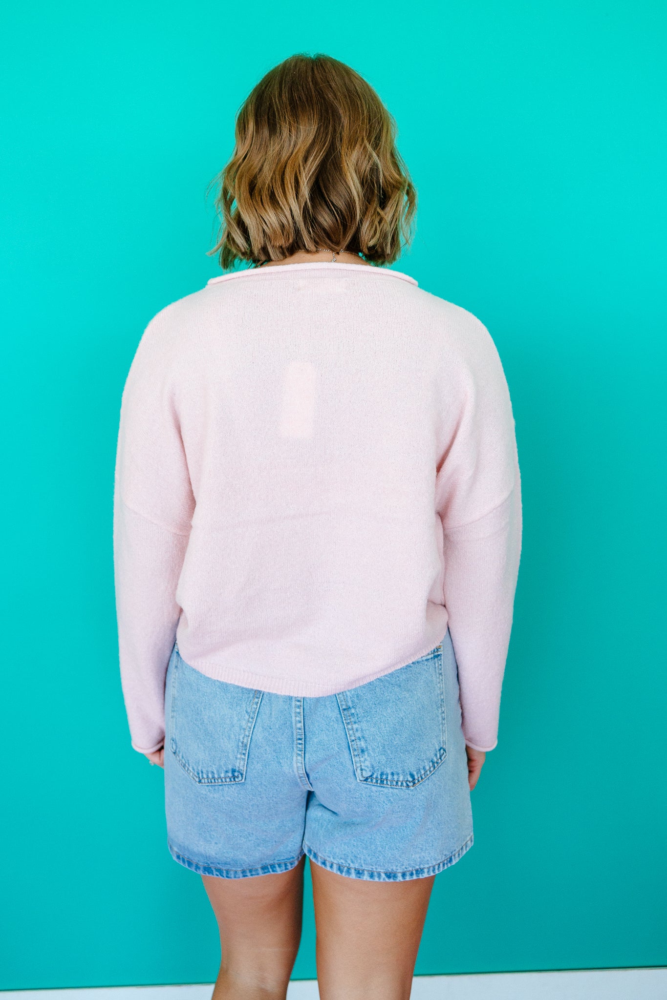 Jamie  Rolled Round Neck Sweater