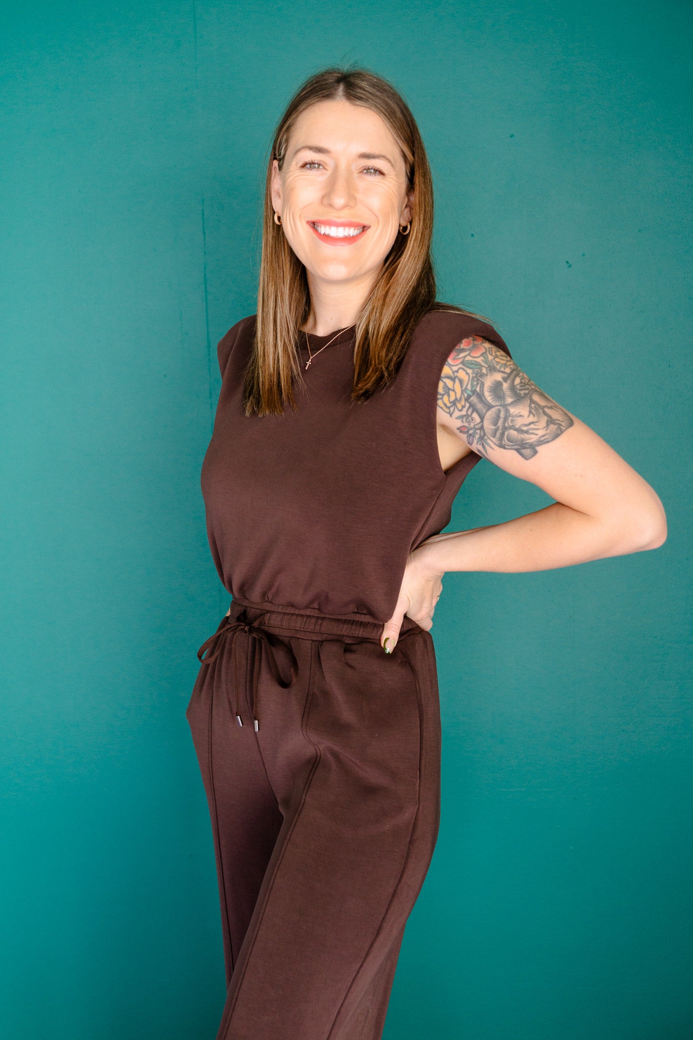 Heather Sleeveless Jumpsuit