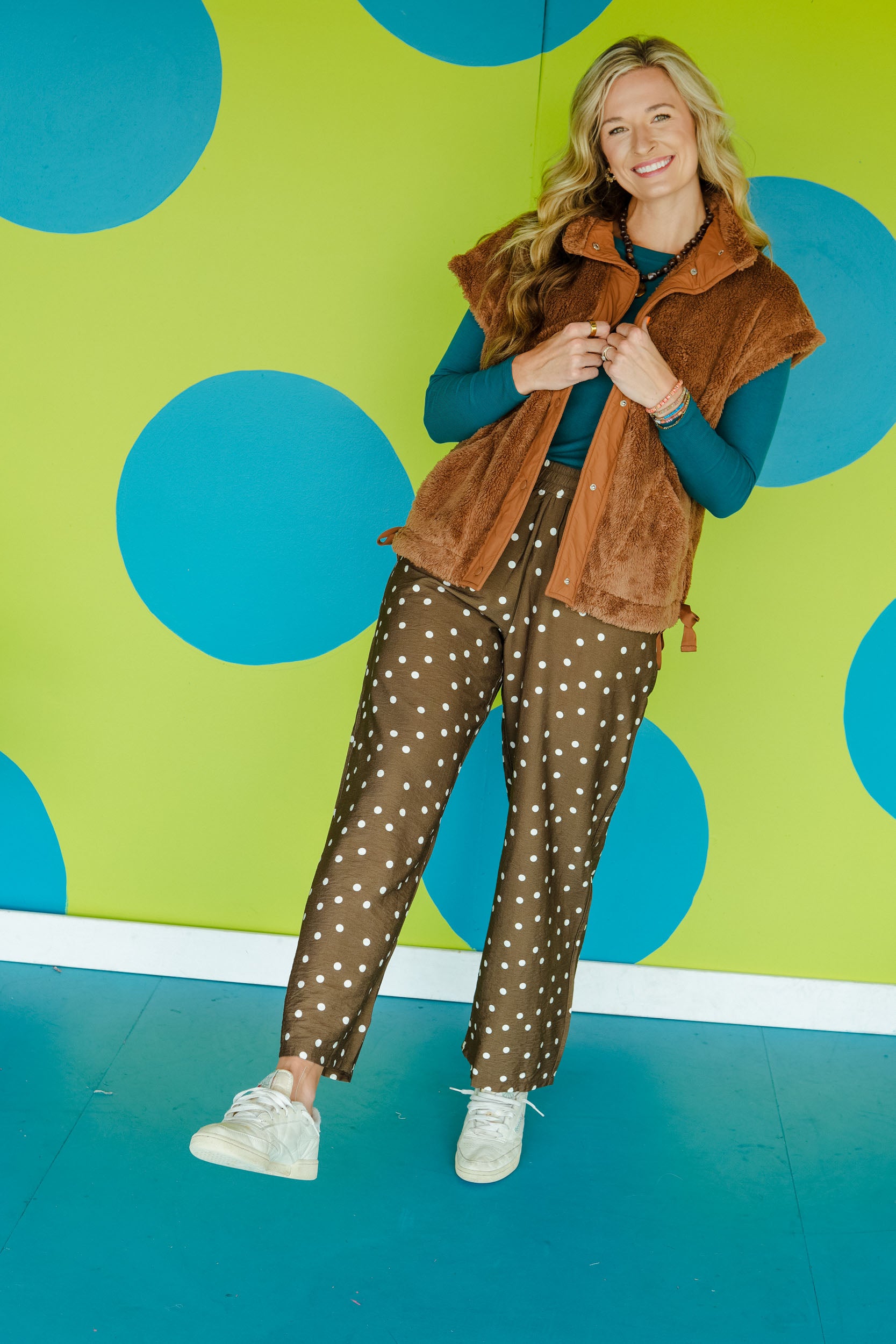 Landry Polka Dot Pants - Bronze