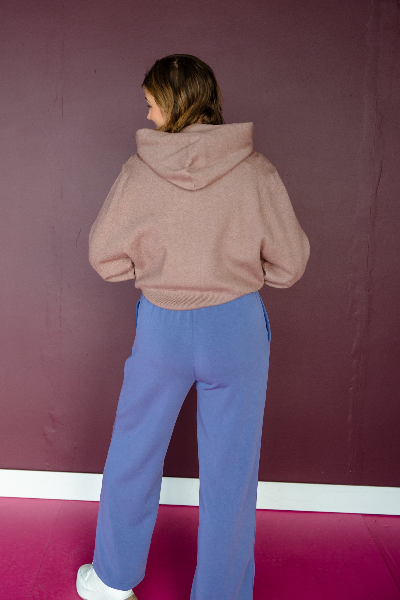 Kinley Cropped Hoodie - Rose Brown/Coffee