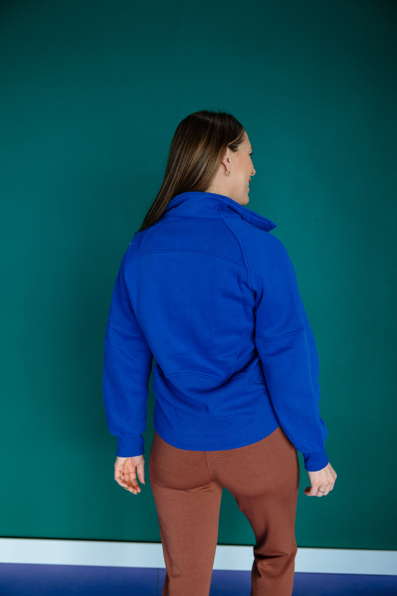 Sara Funnel Neck Half Zip Pullover - Heliotrope