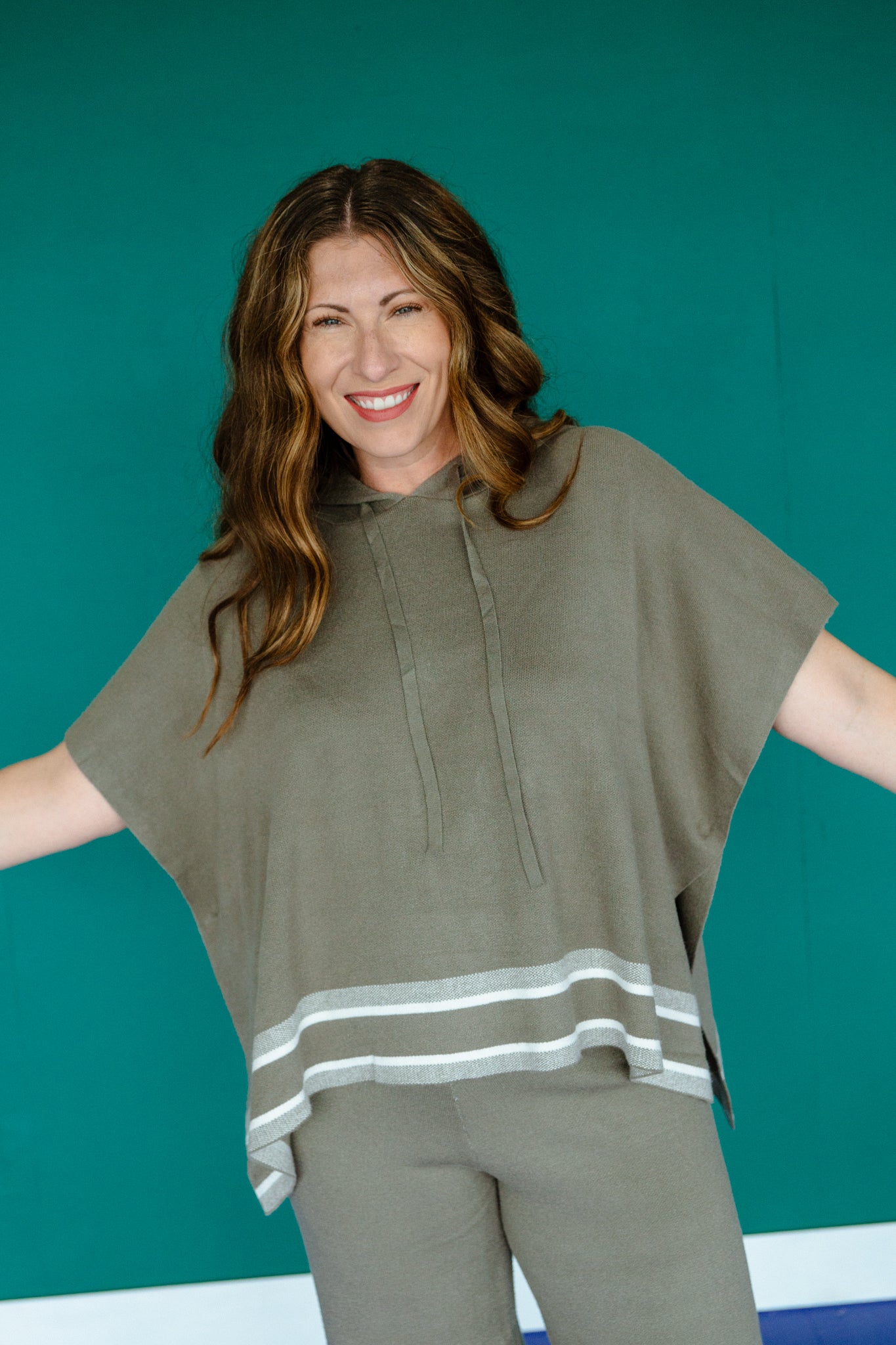 Josephine Hooded Poncho Sweater