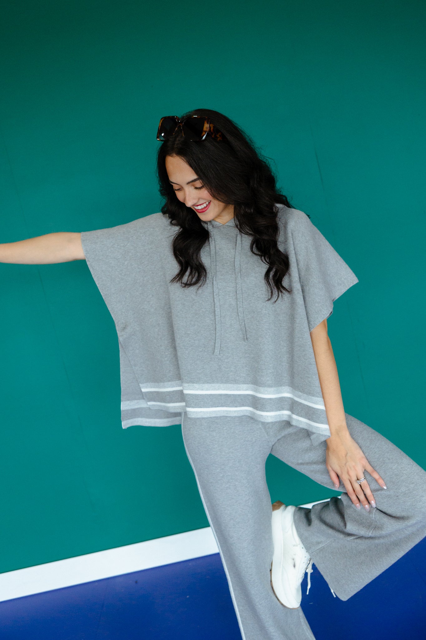 Josephine Hooded Poncho Sweater